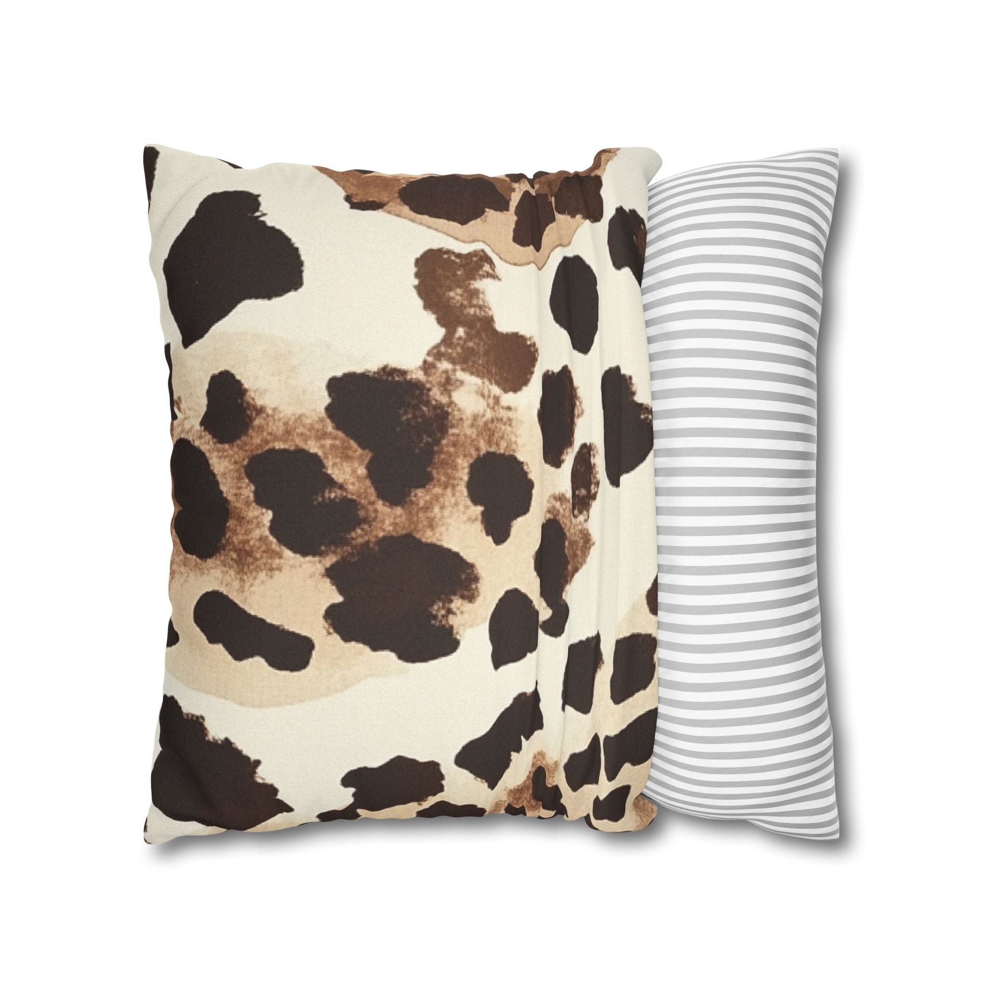 Brown and Tan Cow Print Throw Pillow, Artsulli - Art is Long, Life is Short, Home Decor, , , , , , , 
