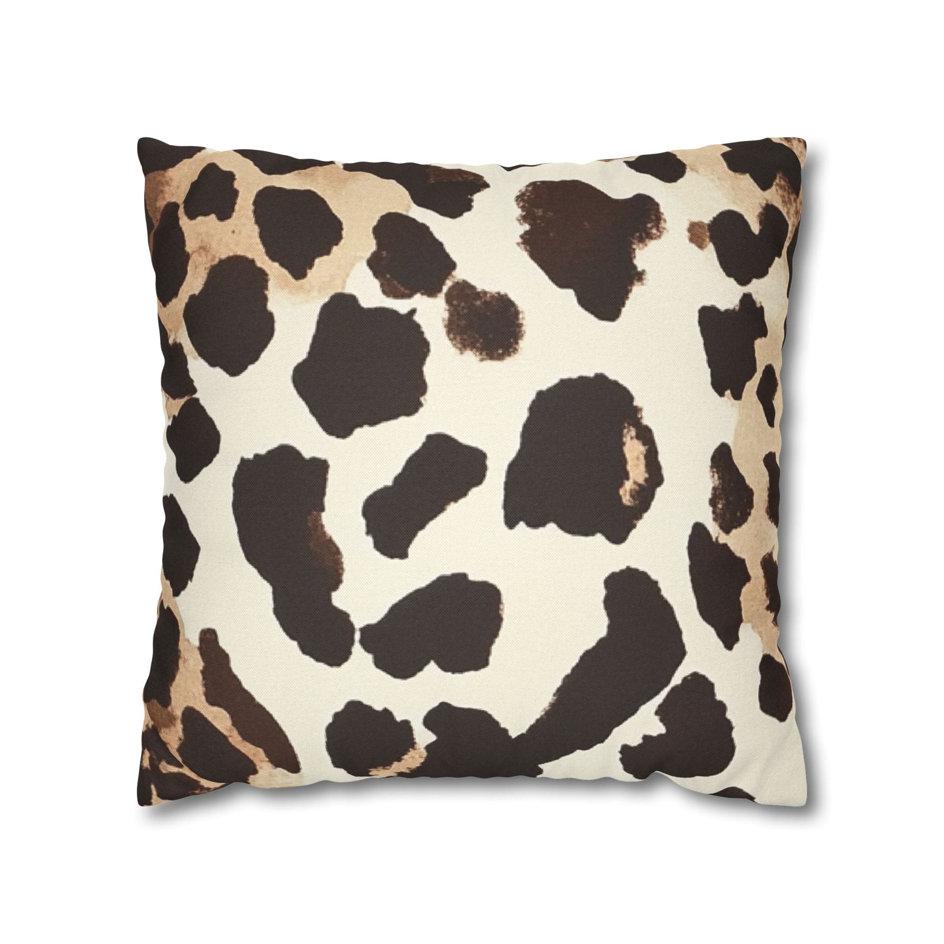 Brown and Tan Cow Print Throw Pillow, Artsulli - Art is Long, Life is Short, Home Decor, Size, 18" × 18", , , , , 62762335900834607390