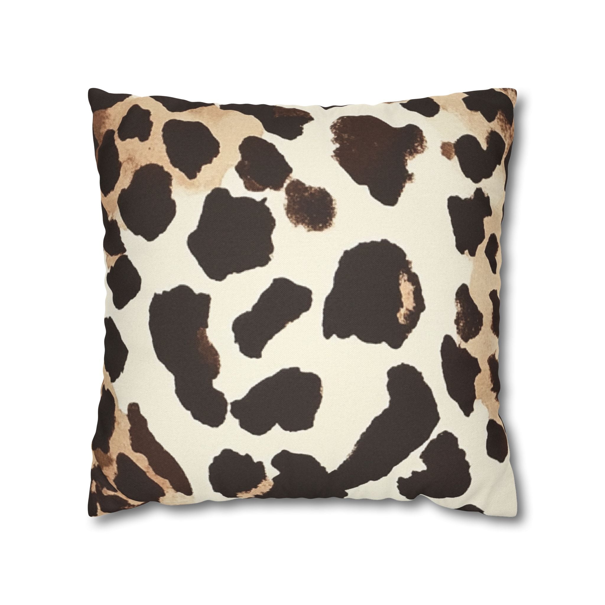 Brown and Tan Cow Print Throw Pillow, Artsulli - Art is Long, Life is Short, Home Decor, Size, 18" × 18", , , , , 62762335900834607390