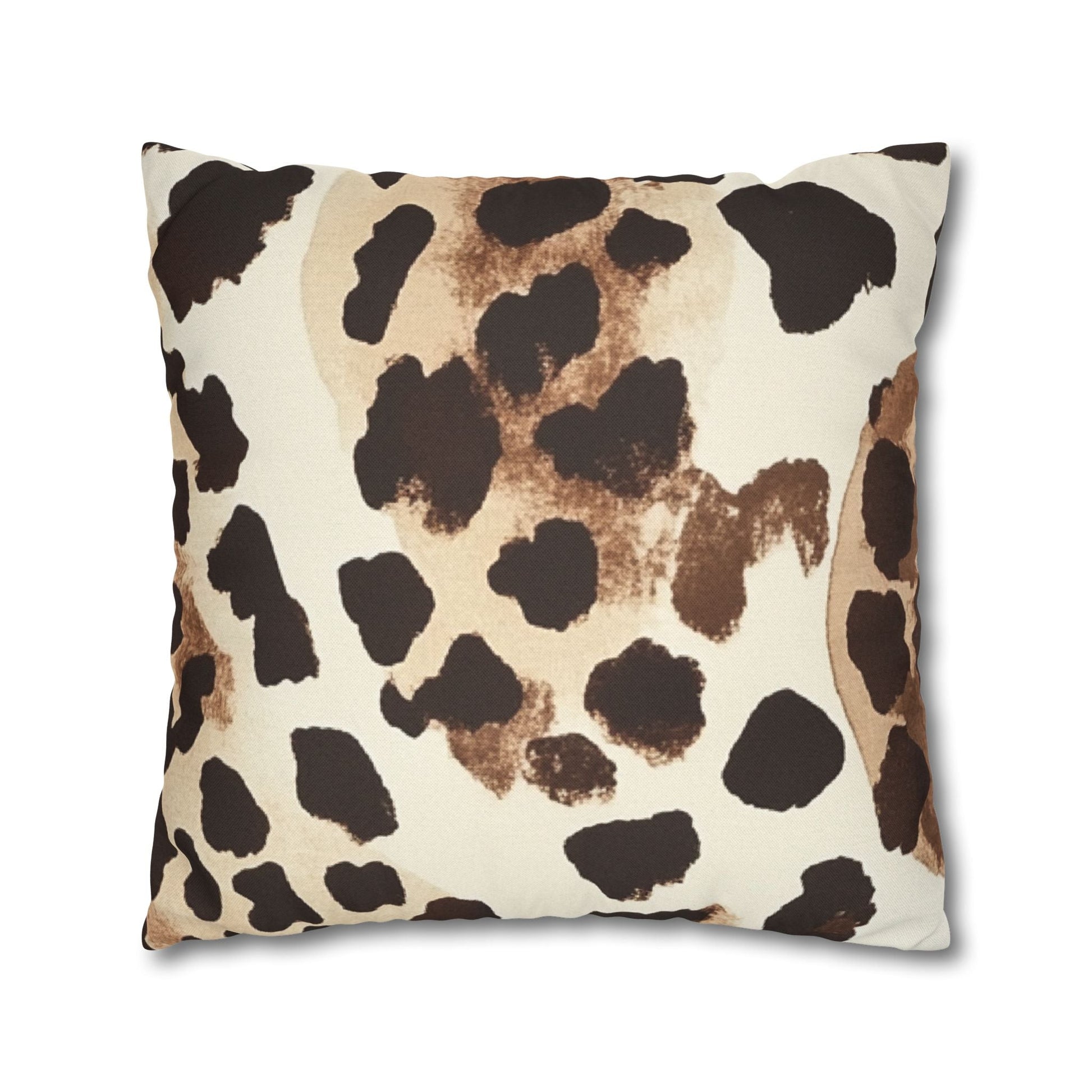 Brown and Tan Cow Print Throw Pillow, Artsulli - Art is Long, Life is Short, Home Decor, , , , , , , 