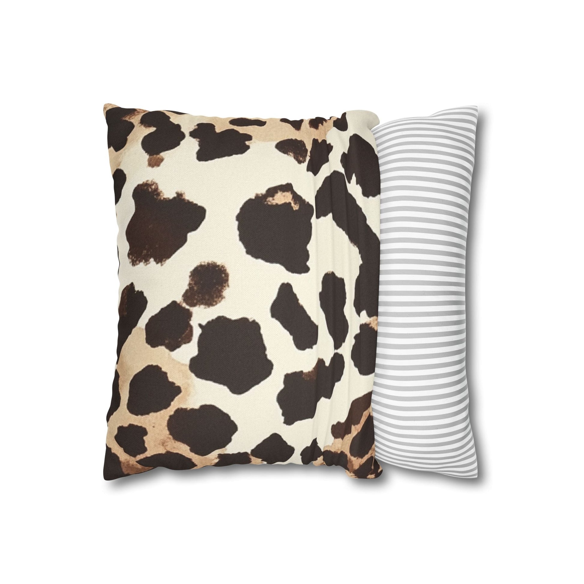 Brown and Tan Cow Print Throw Pillow, Artsulli - Art is Long, Life is Short, Home Decor, , , , , , , 