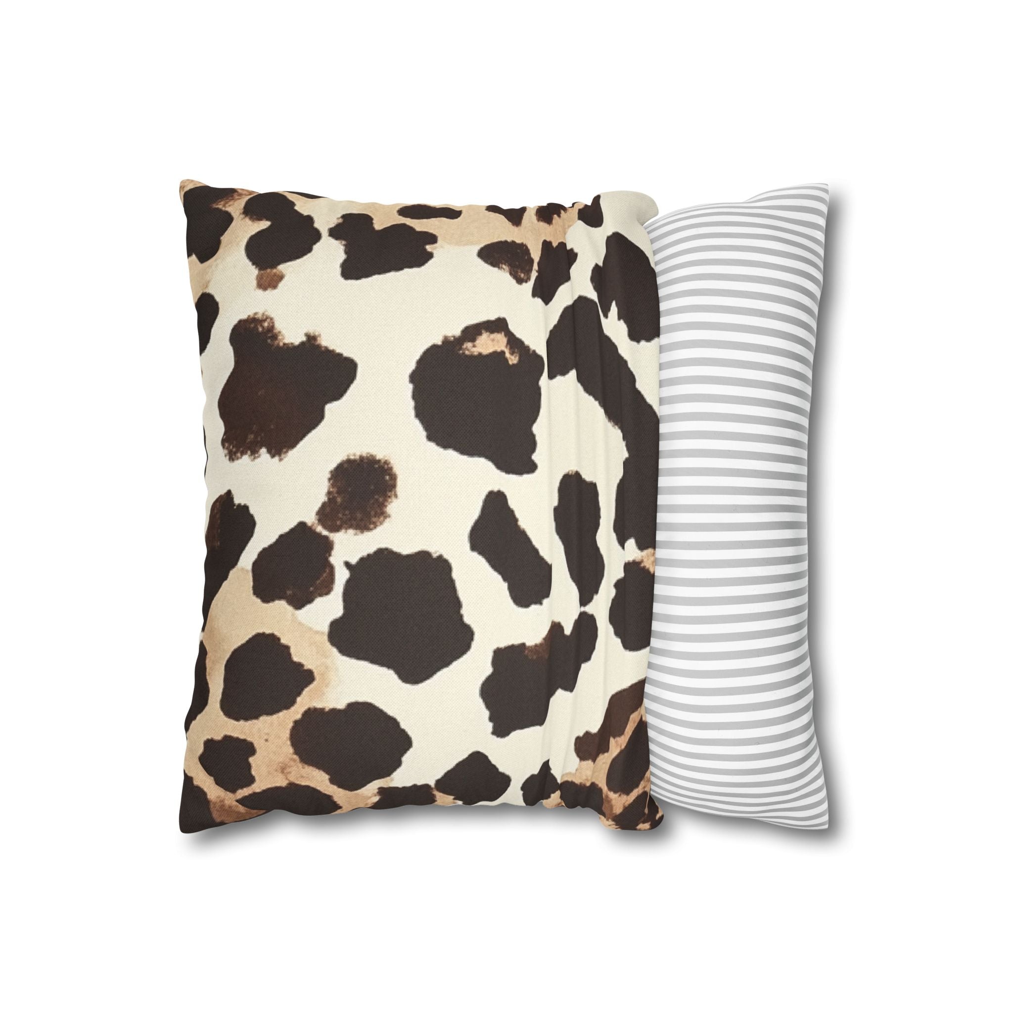 Brown and Tan Cow Print Throw Pillow, Artsulli - Art is Long, Life is Short, Home Decor, , , , , , , 