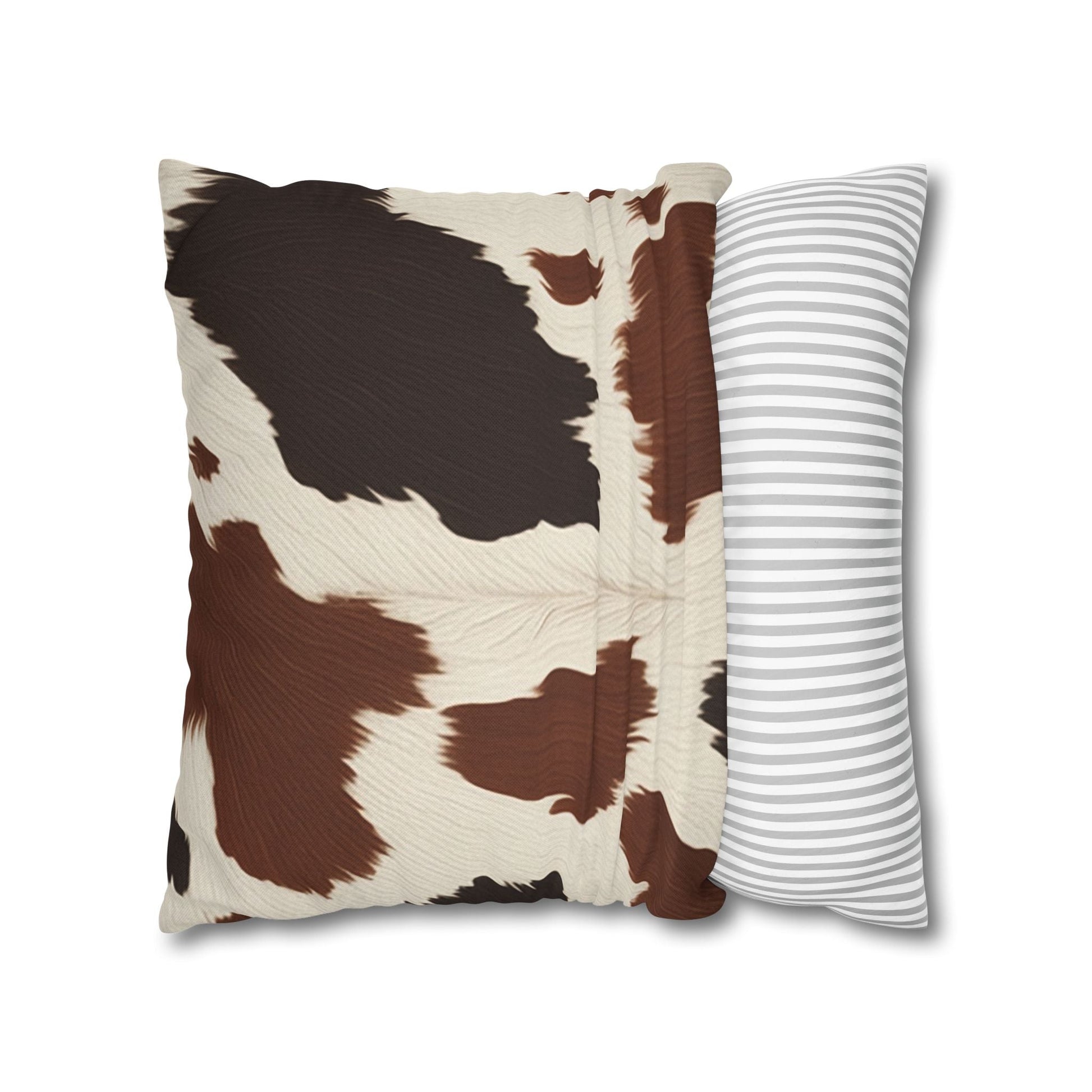 Brown and White Cowhide Throw Pillow, Artsulli - Art is Long, Life is Short, Home Decor, , , , , , , 