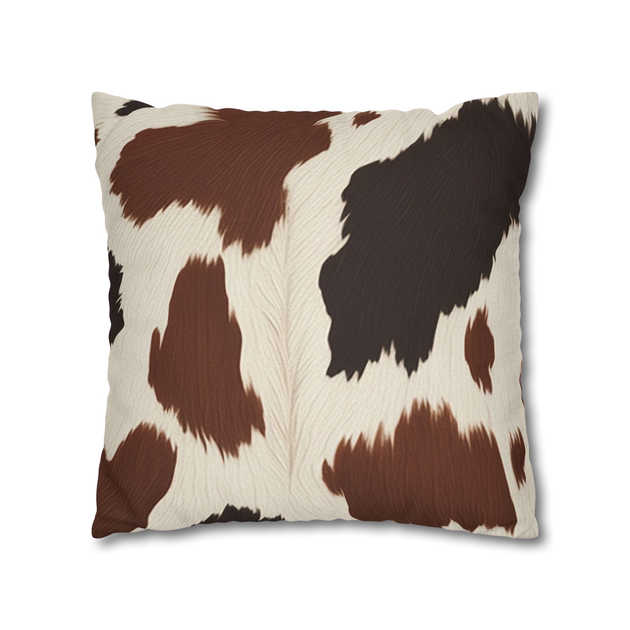 Brown and White Cowhide Throw Pillow, Artsulli - Art is Long, Life is Short, Home Decor, , , , , , , 