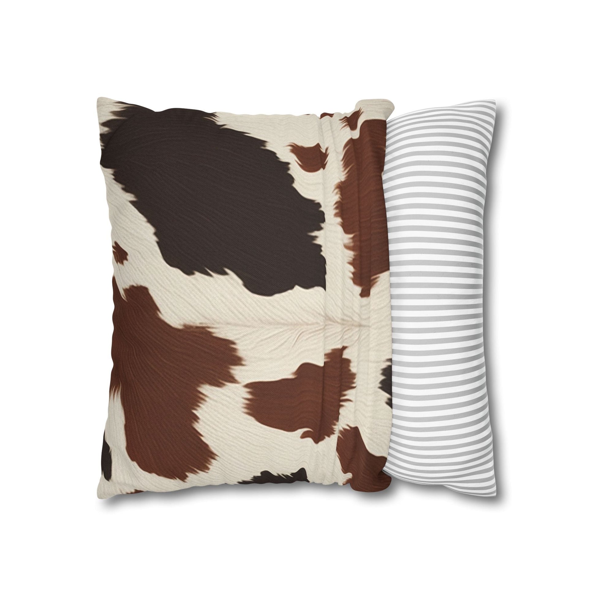 Brown and White Cowhide Throw Pillow, Artsulli - Art is Long, Life is Short, Home Decor, , , , , , , 