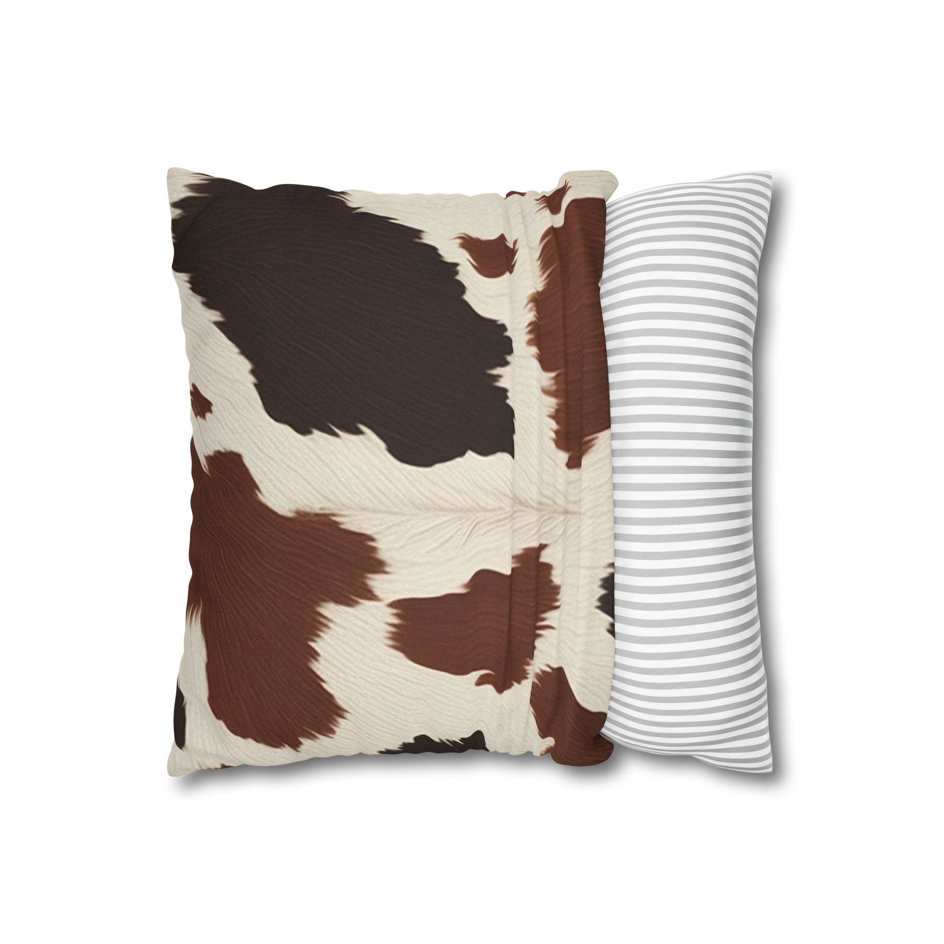 Brown and White Cowhide Throw Pillow, Artsulli - Art is Long, Life is Short, Home Decor, , , , , , , 