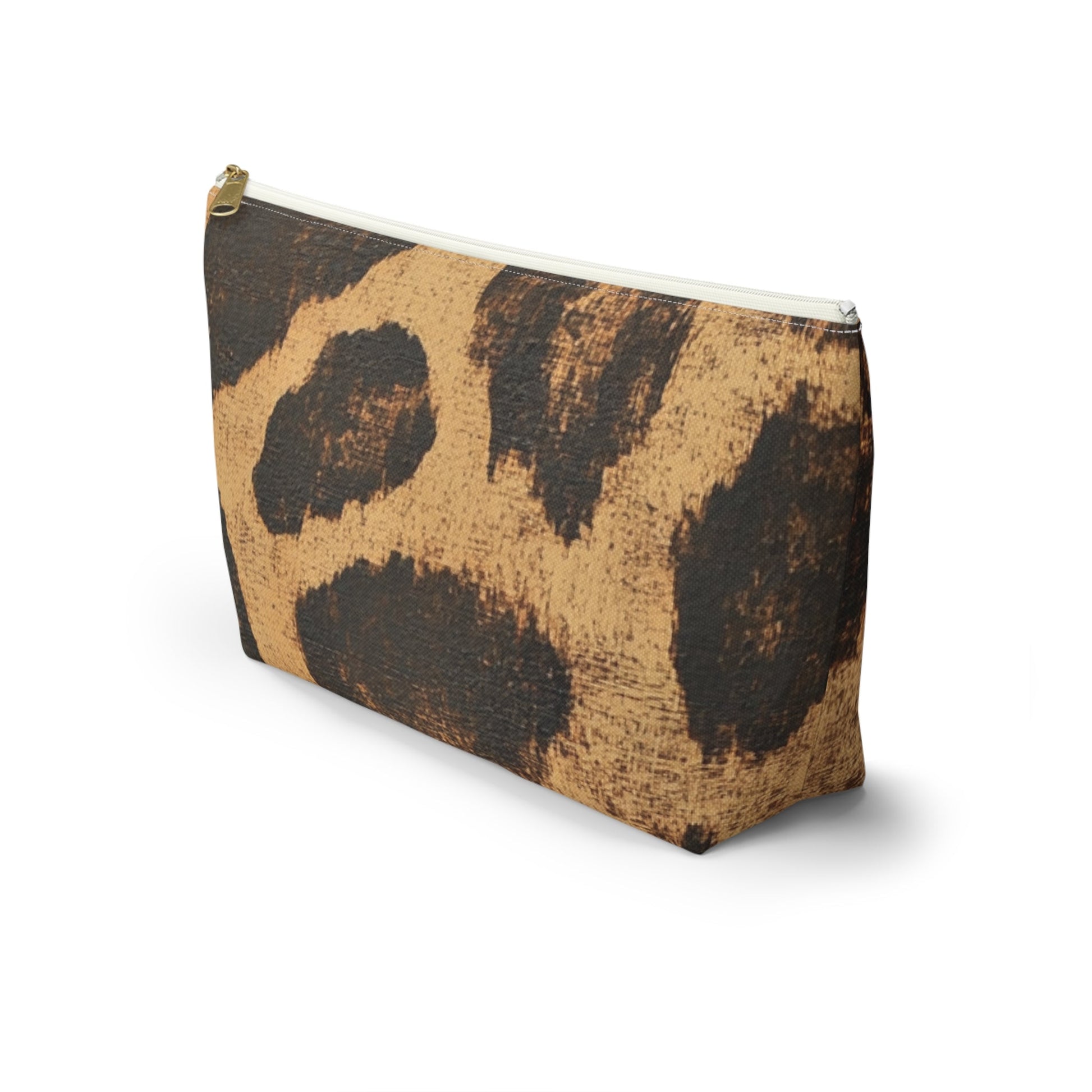 Brown Animal Print Makeup Bag, Artsulli - Art is Long, Life is Short, Bags, , , , , , , 