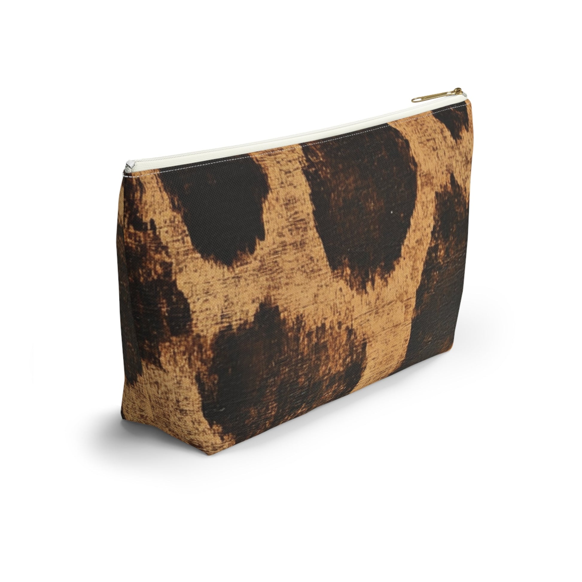 Brown Animal Print Makeup Bag, Artsulli - Art is Long, Life is Short, Bags, , , , , , , 