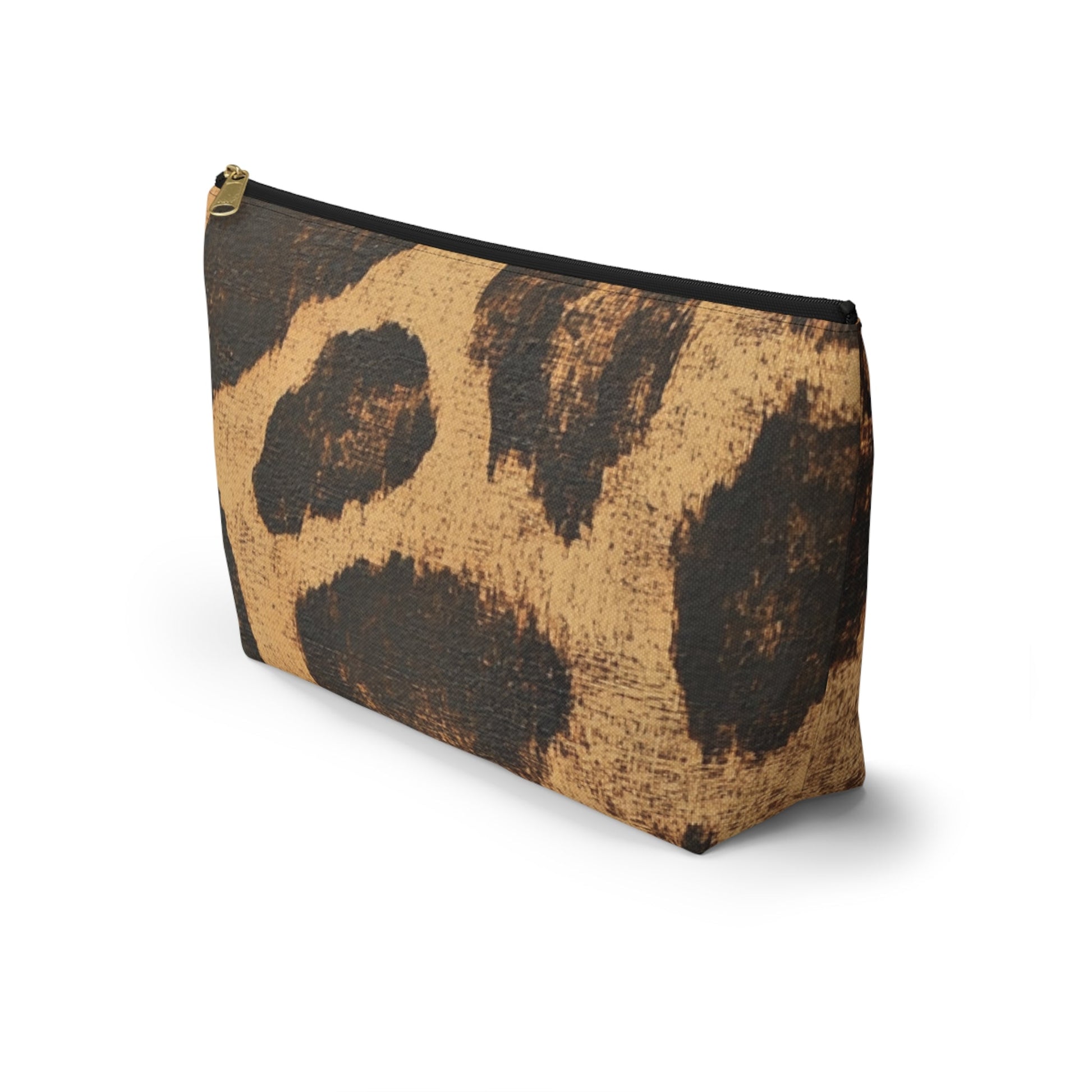 Brown Animal Print Makeup Bag, Artsulli - Art is Long, Life is Short, Bags, , , , , , , 