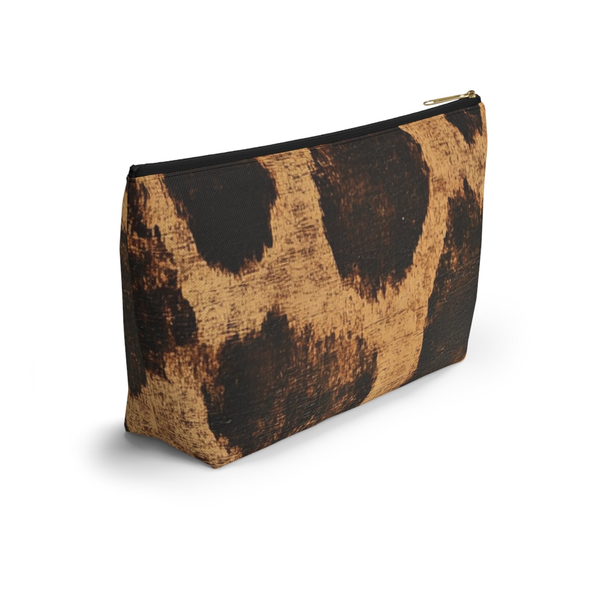 Brown Animal Print Makeup Bag, Artsulli - Art is Long, Life is Short, Bags, , , , , , , 