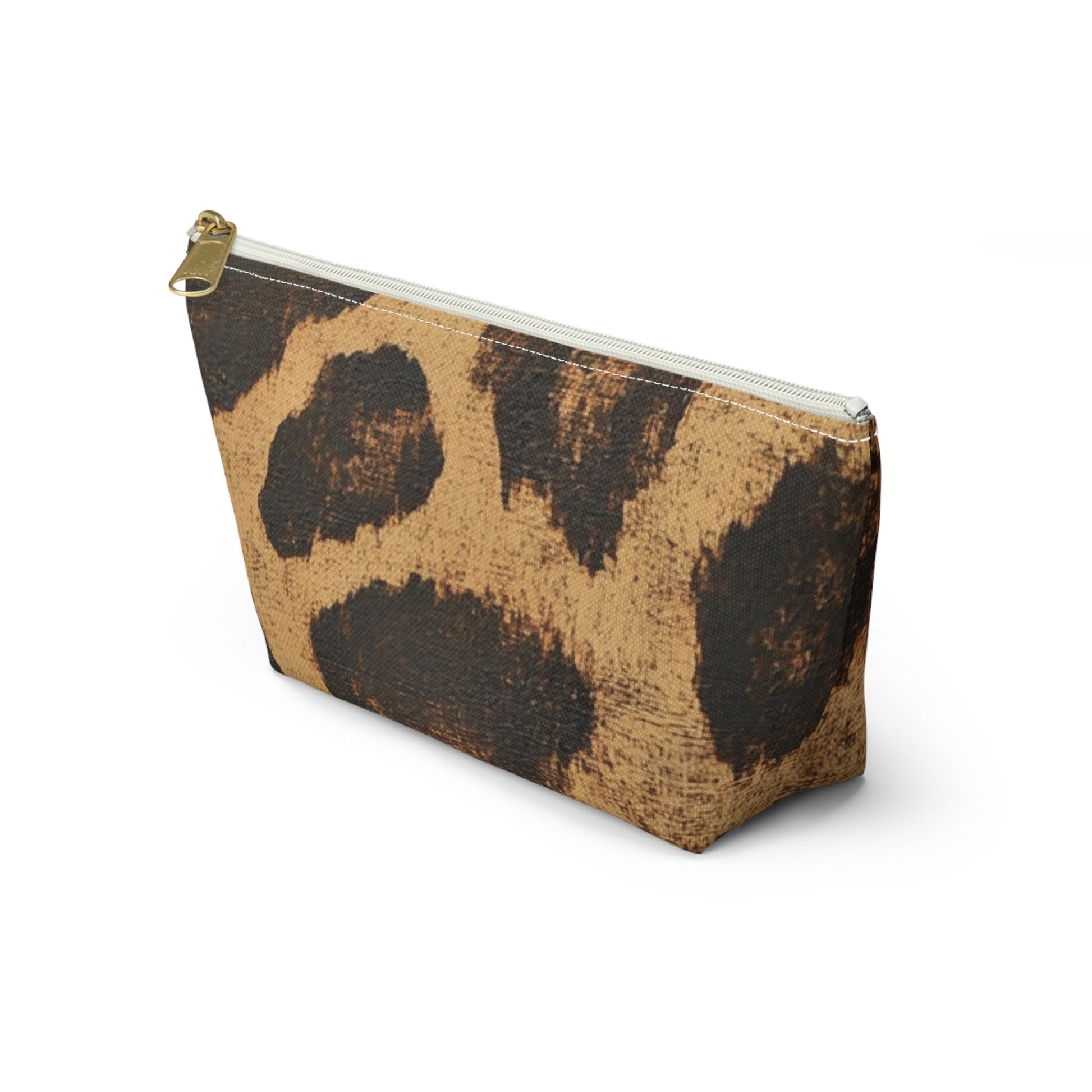 Brown Animal Print Makeup Bag, Artsulli - Art is Long, Life is Short, Bags, , , , , , , 