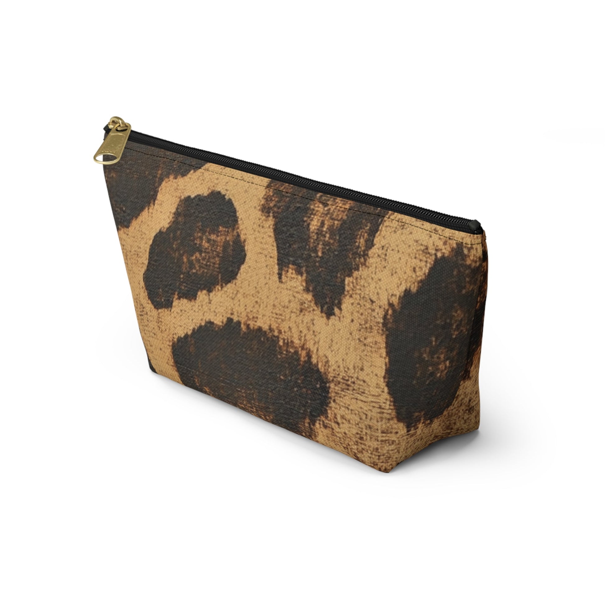 Brown Animal Print Makeup Bag, Artsulli - Art is Long, Life is Short, Bags, , , , , , , 