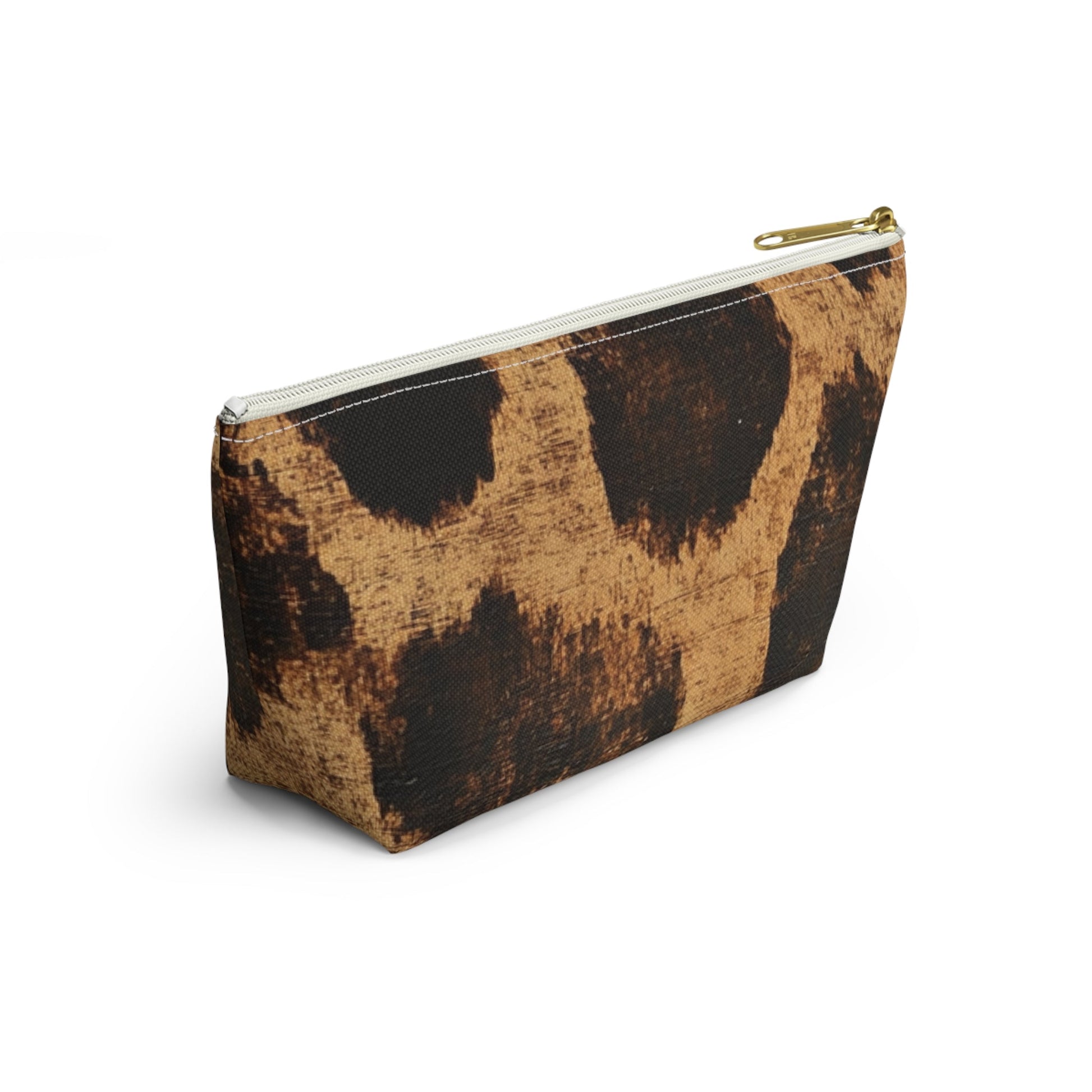 Brown Animal Print Makeup Bag, Artsulli - Art is Long, Life is Short, Bags, , , , , , , 