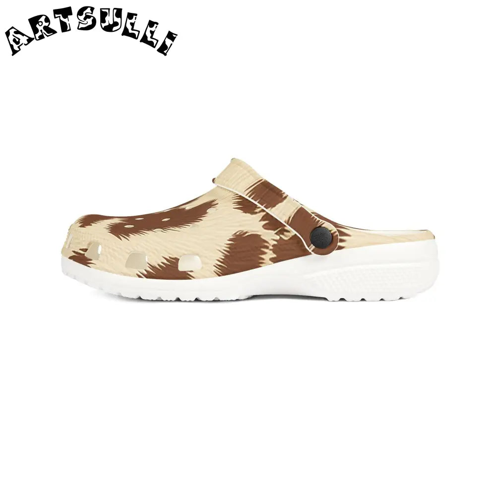 Brown Camouflage EVA Foam Clogs, Artsulli - Art is Long, Life is Short, Shoes, , , , , , , 