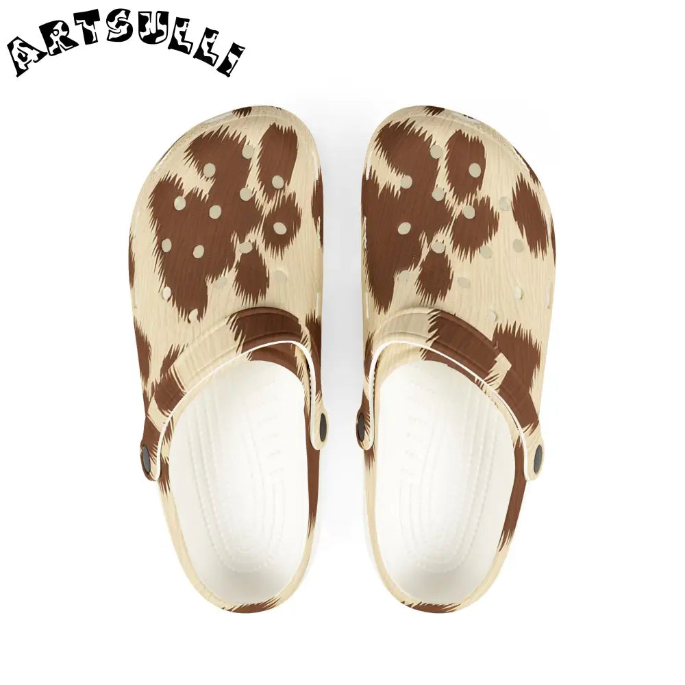 Brown Camouflage EVA Foam Clogs, Artsulli - Art is Long, Life is Short, Shoes, Size, US 6 (Women's), Color, White, , , 14516291611296880669