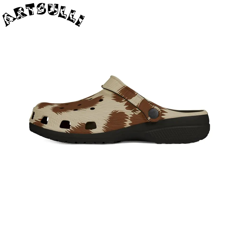 Brown Camouflage EVA Foam Clogs, Artsulli - Art is Long, Life is Short, Shoes, , , , , , , 