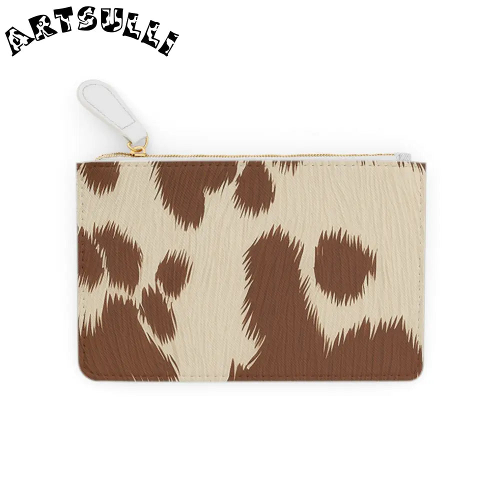 Brown Cow Print Clutch Bag, Artsulli - Art is Long, Life is Short, Bags, , , , , , , 