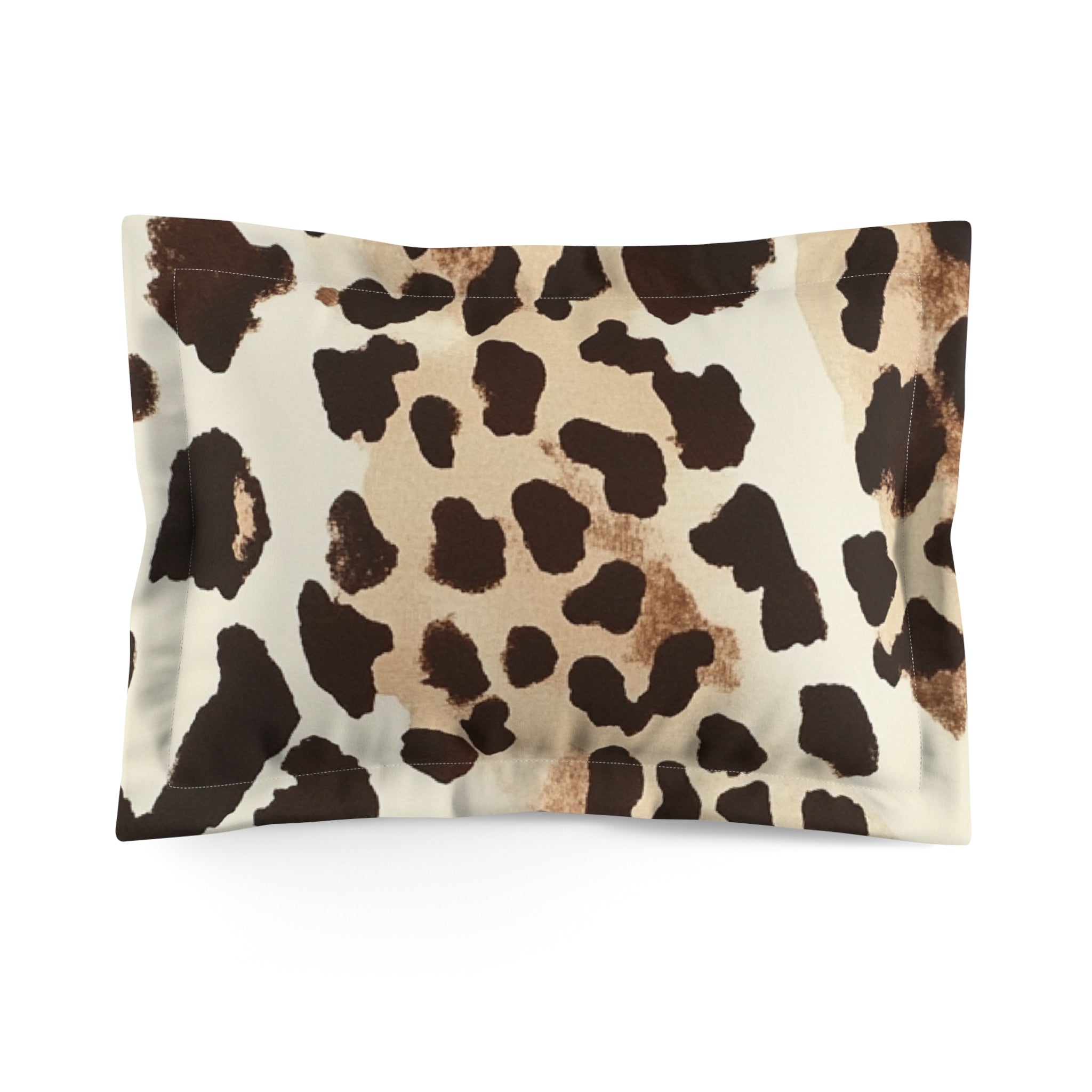 Brown Cow Print Pillow Sham, Artsulli - Art is Long, Life is Short, Home Decor, Size, Standard, , , , , 22286540037051487268