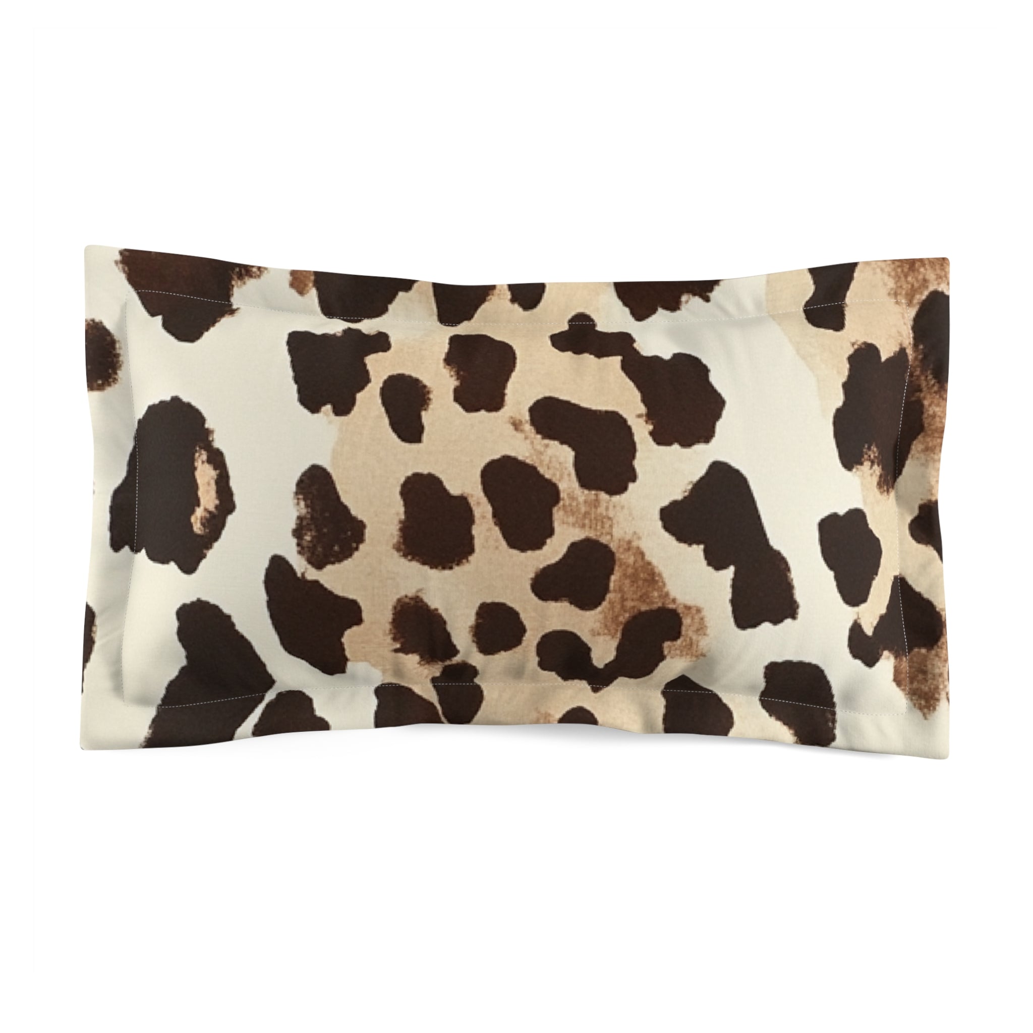 Brown Cow Print Pillow Sham, Artsulli - Art is Long, Life is Short, Home Decor, Size, King, , , , , 52182633152626206265