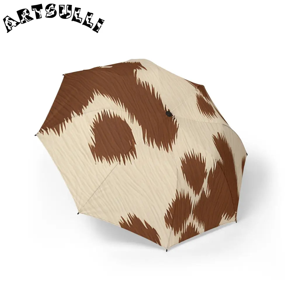 Brown Cow Print Umbrella, Artsulli - Art is Long, Life is Short, Accessories, Size, One size, , , , , 27591106051308398017
