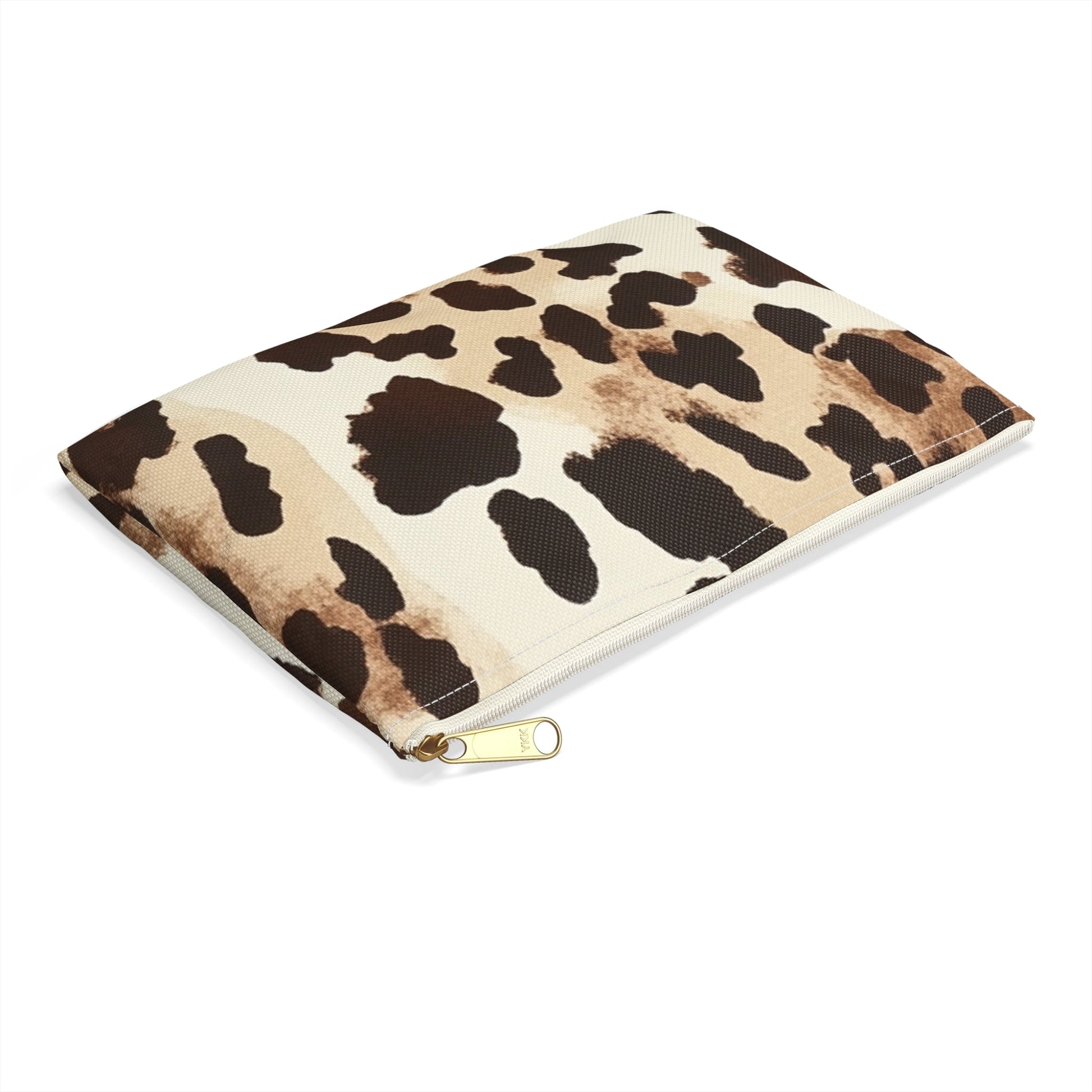 Brown Cow Print Zipper Pouch, Artsulli - Art is Long, Life is Short, Bags, , , , , , , 