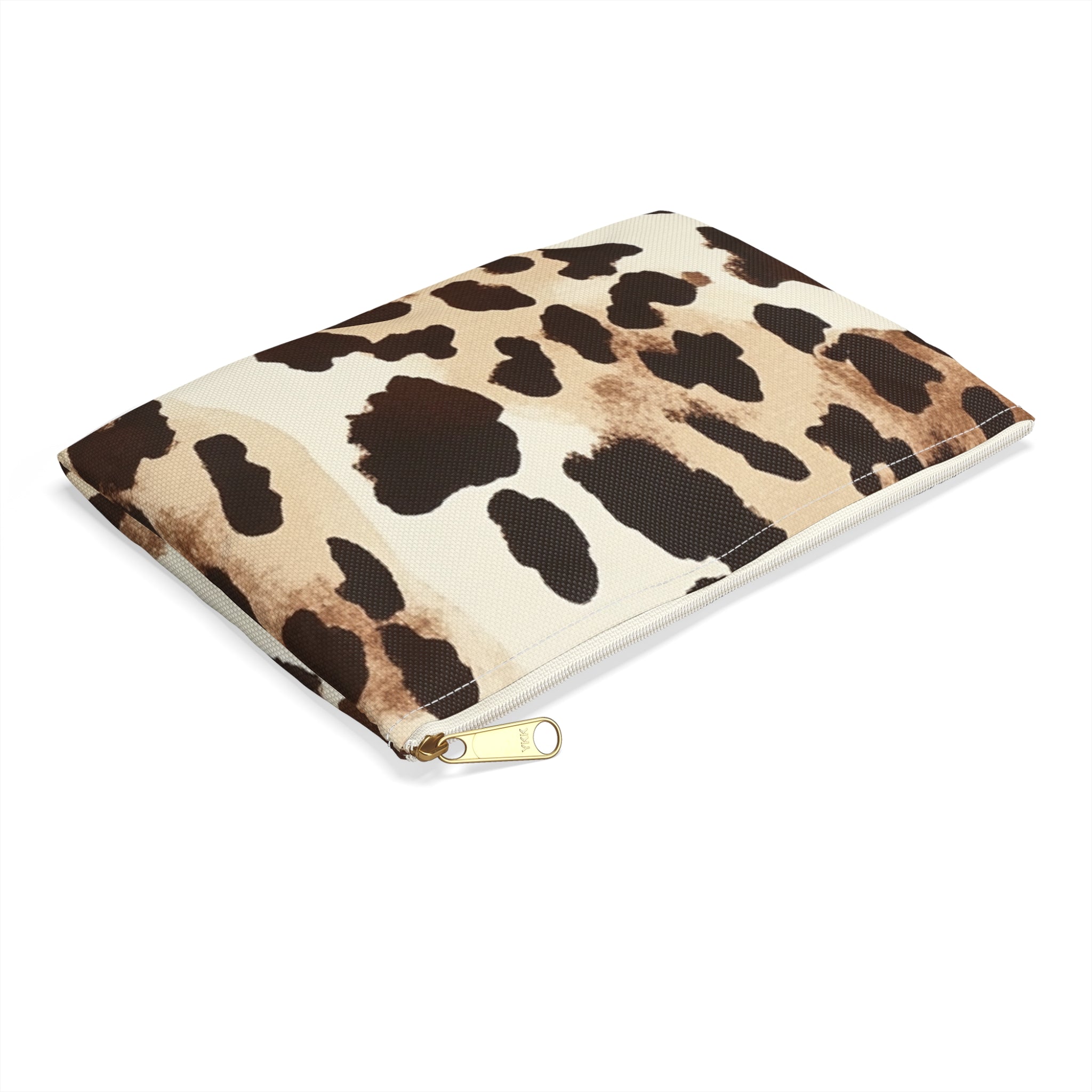 Brown Cow Print Zipper Pouch, Artsulli - Art is Long, Life is Short, Bags, , , , , , , 