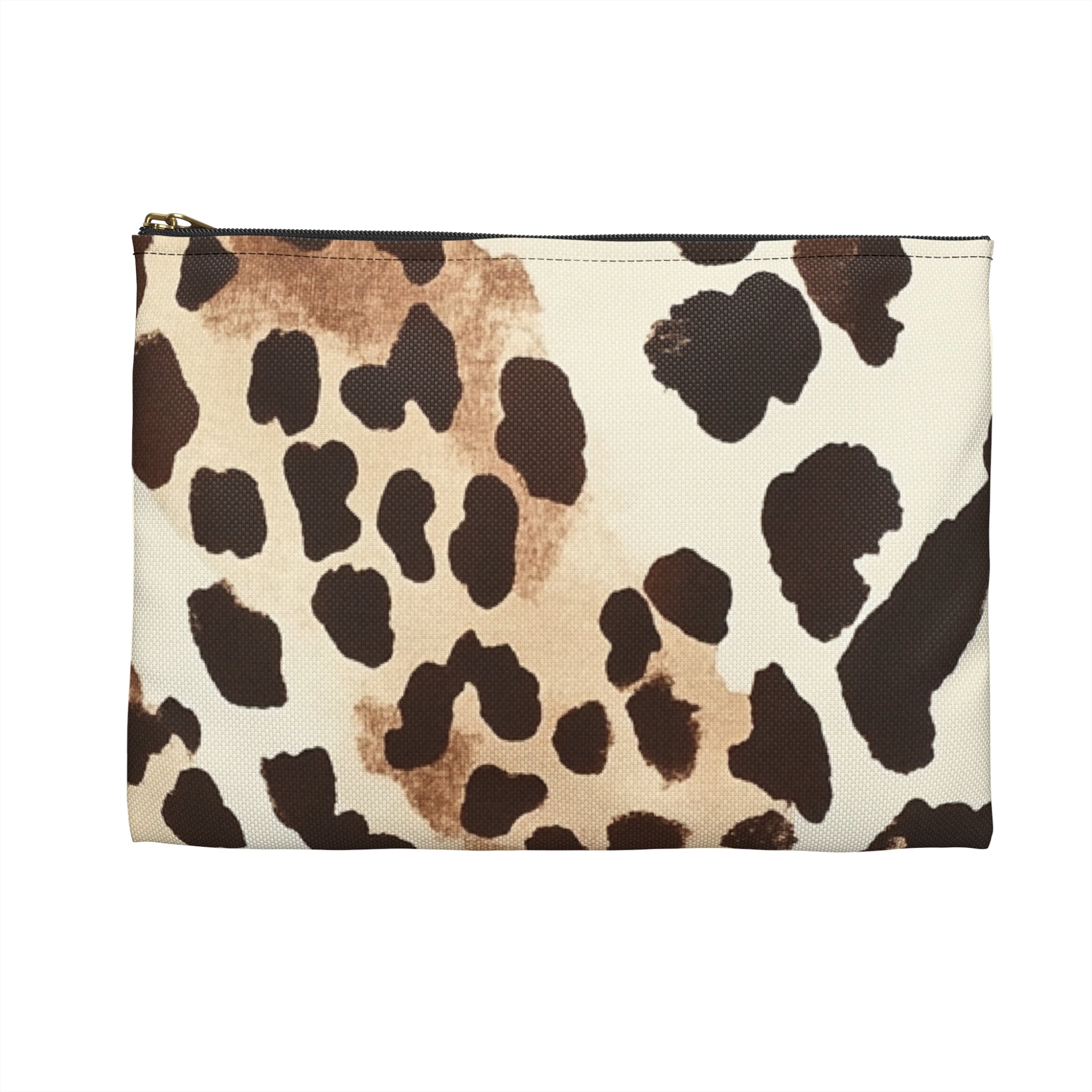 Brown Cow Print Zipper Pouch, Artsulli - Art is Long, Life is Short, Bags, , , , , , , 