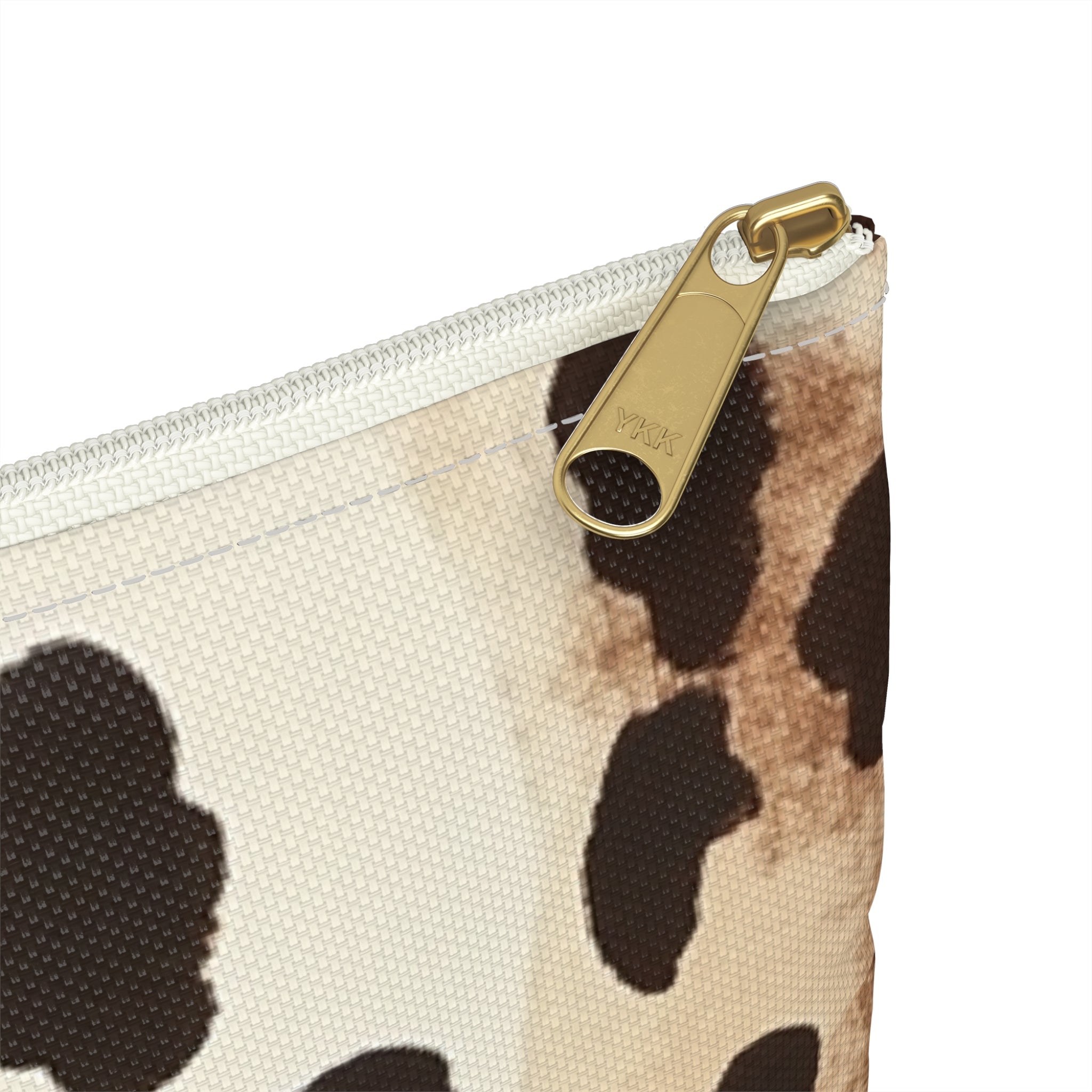 Brown Cow Print Zipper Pouch, Artsulli - Art is Long, Life is Short, Bags, , , , , , , 