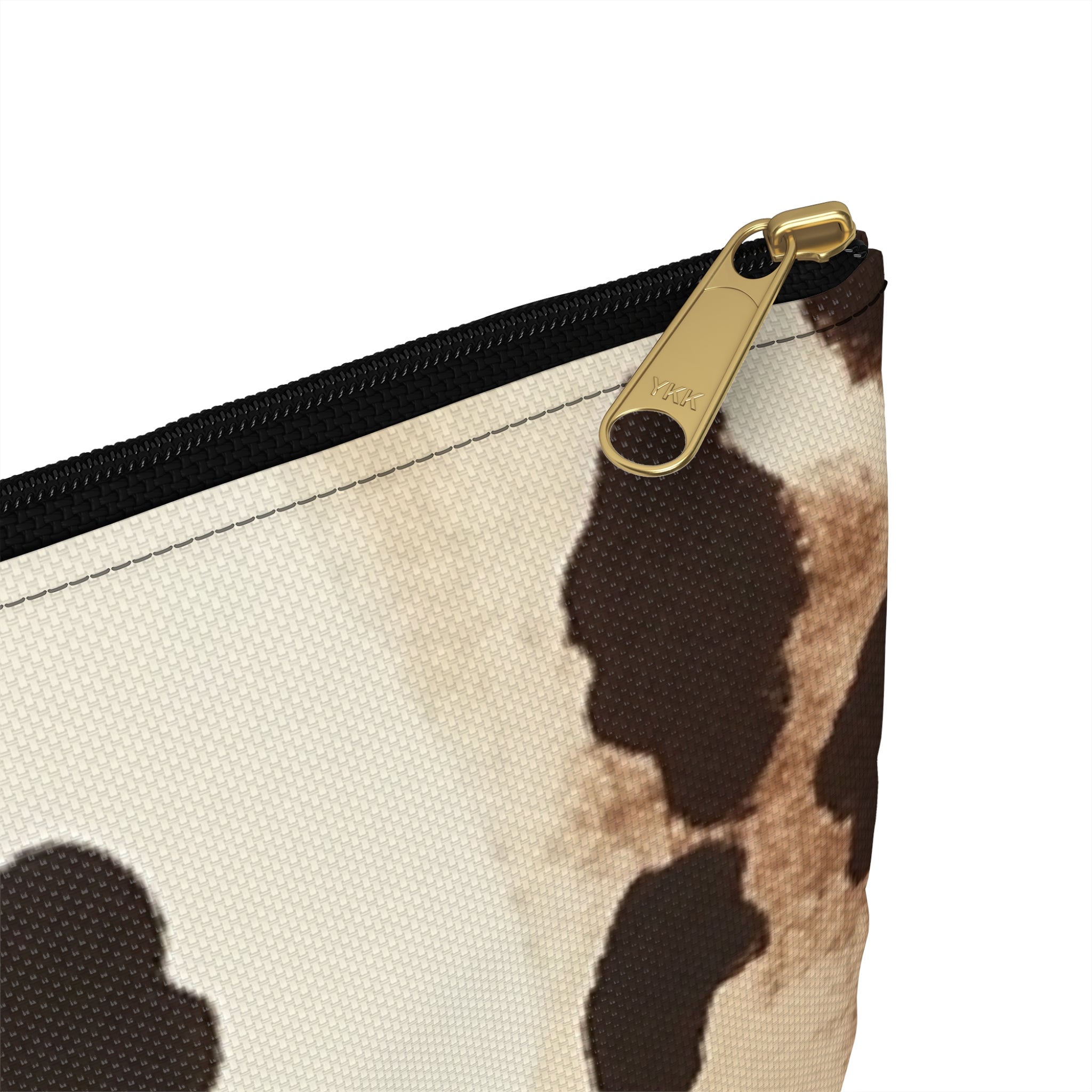 Brown Cow Print Zipper Pouch, Artsulli - Art is Long, Life is Short, Bags, , , , , , , 