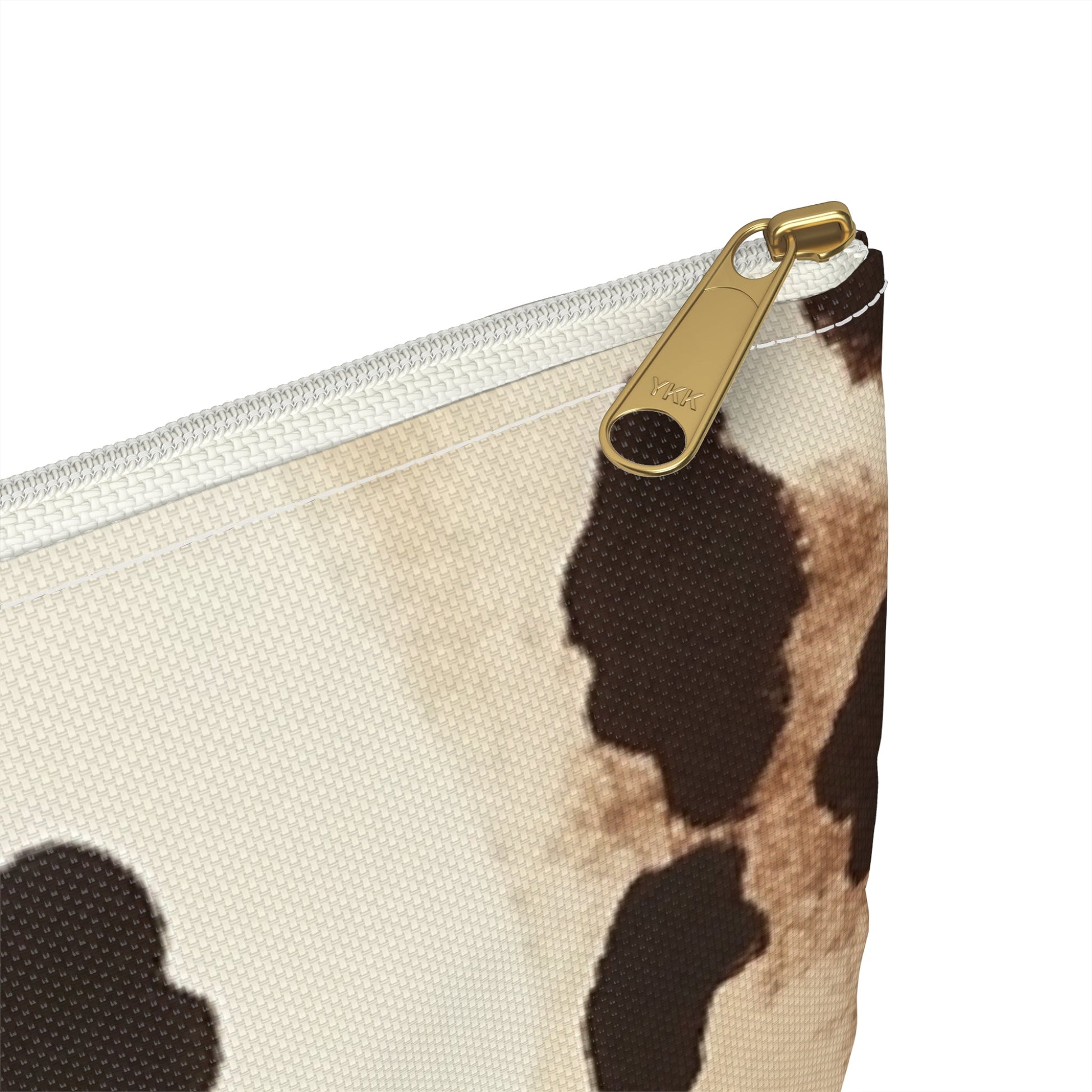 Brown Cow Print Zipper Pouch, Artsulli - Art is Long, Life is Short, Bags, , , , , , , 