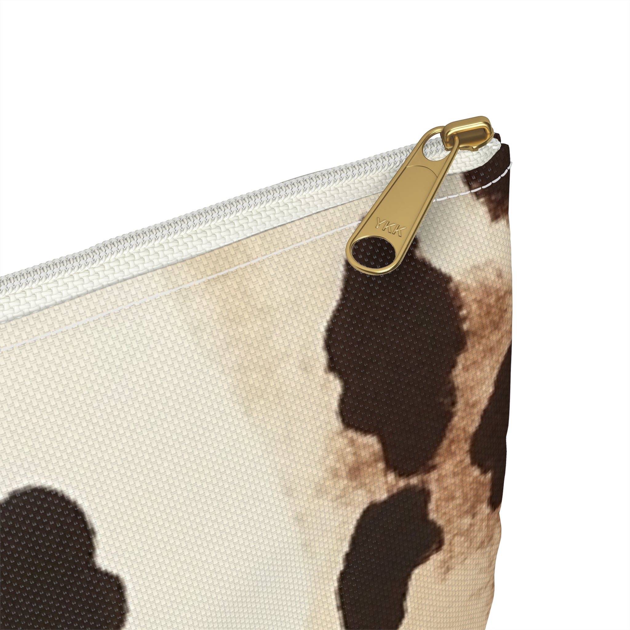 Brown Cow Print Zipper Pouch, Artsulli - Art is Long, Life is Short, Bags, , , , , , , 