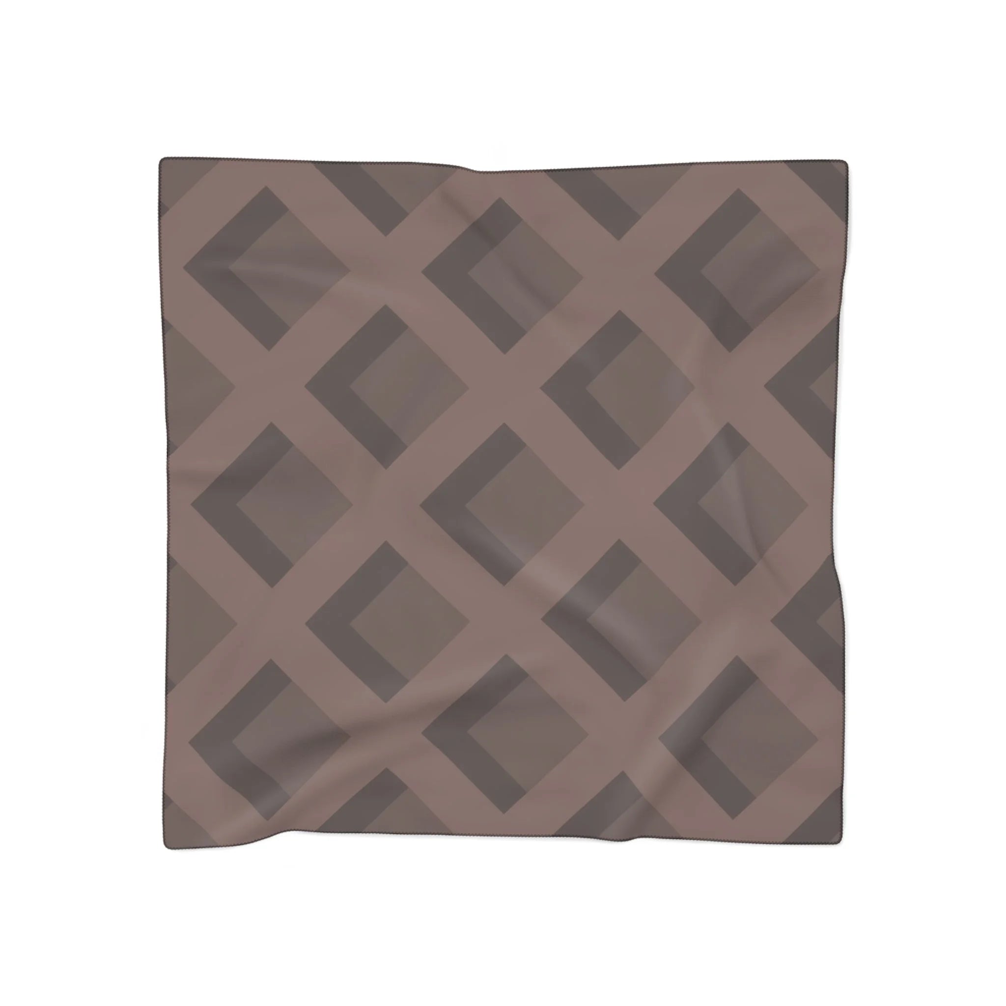 JAKKOUTTHEBXX Brown Diamond Pattern Sheer Scarf 2025