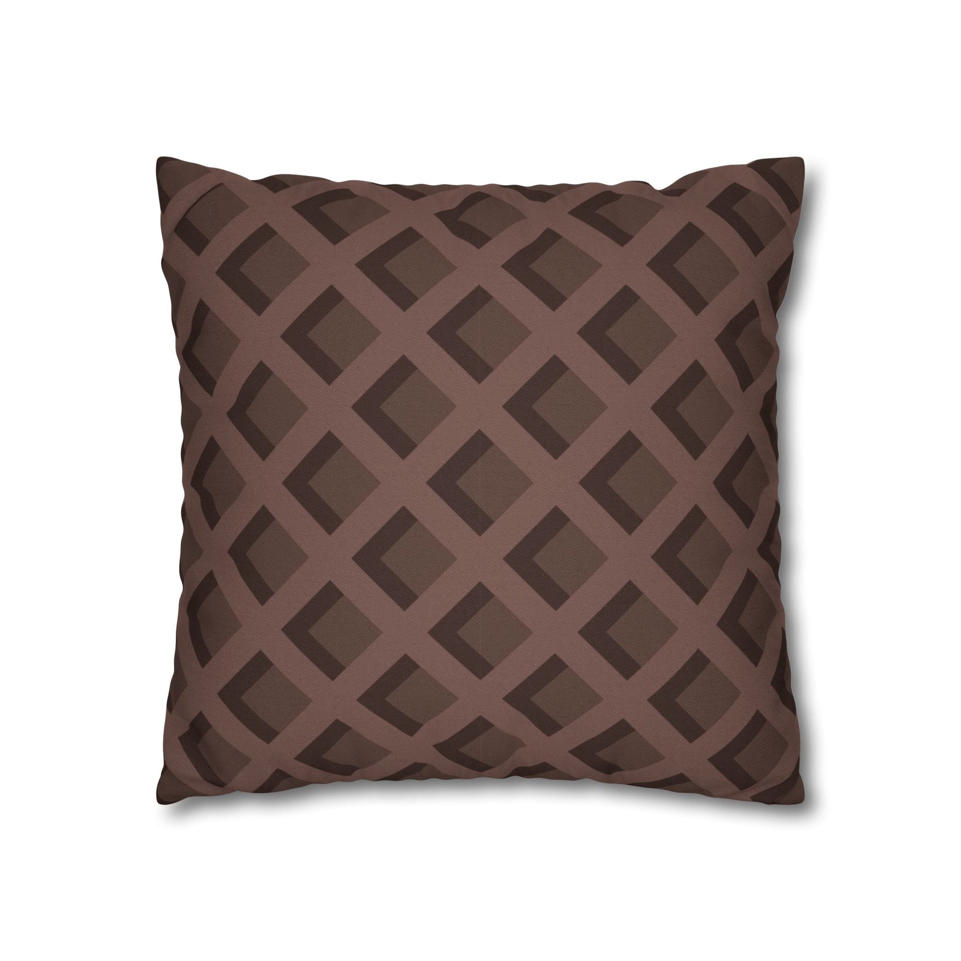 Brown Geometric Diamond Pillow, Artsulli - Art is Long, Life is Short, Home Decor, , , , , , , 