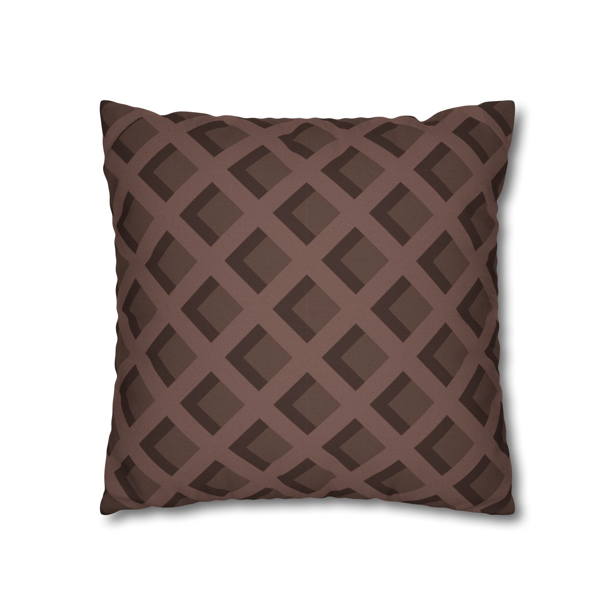 Brown Geometric Diamond Pillow, Artsulli - Art is Long, Life is Short, Home Decor, , , , , , , 