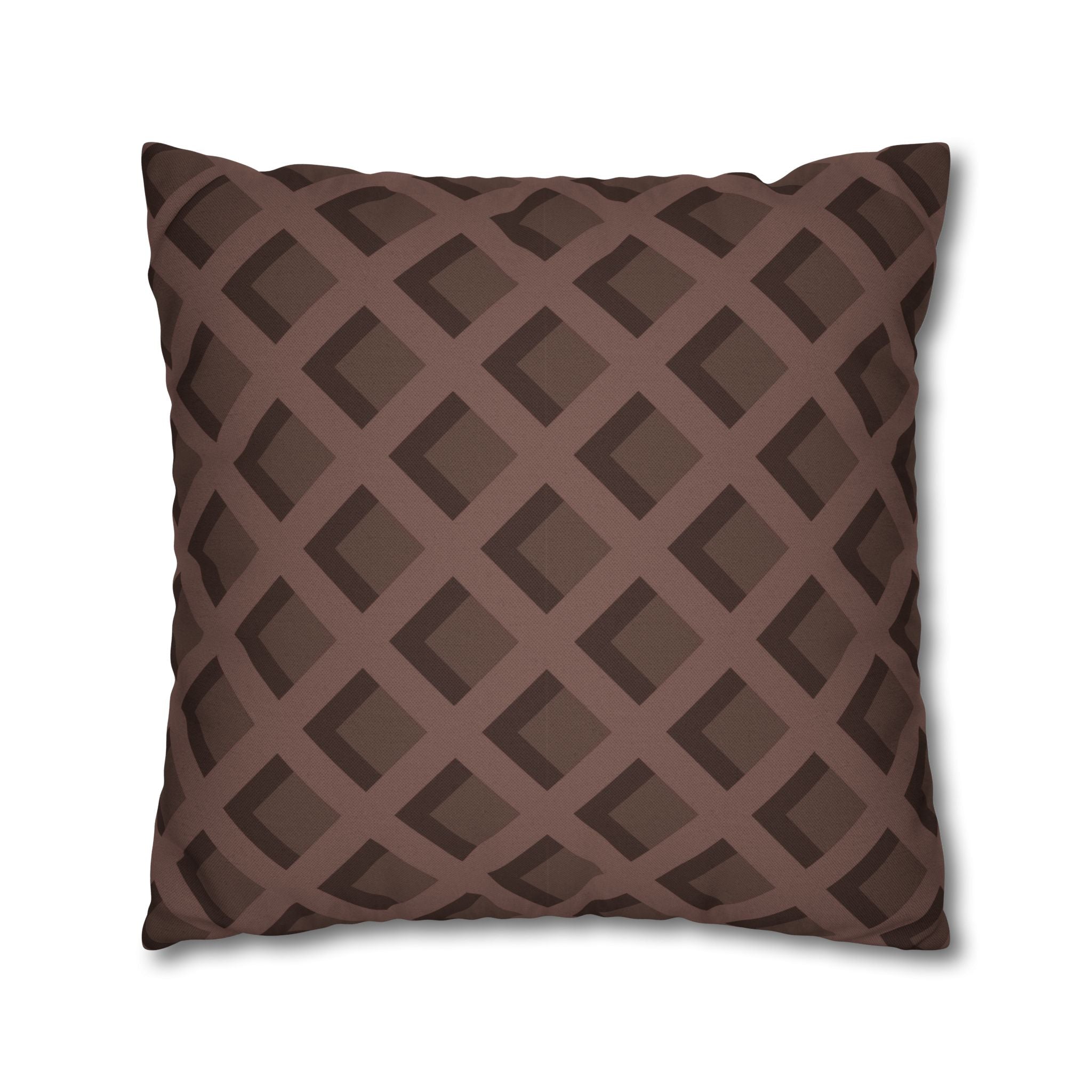 Brown Geometric Diamond Pillow, Artsulli - Art is Long, Life is Short, Home Decor, , , , , , , 