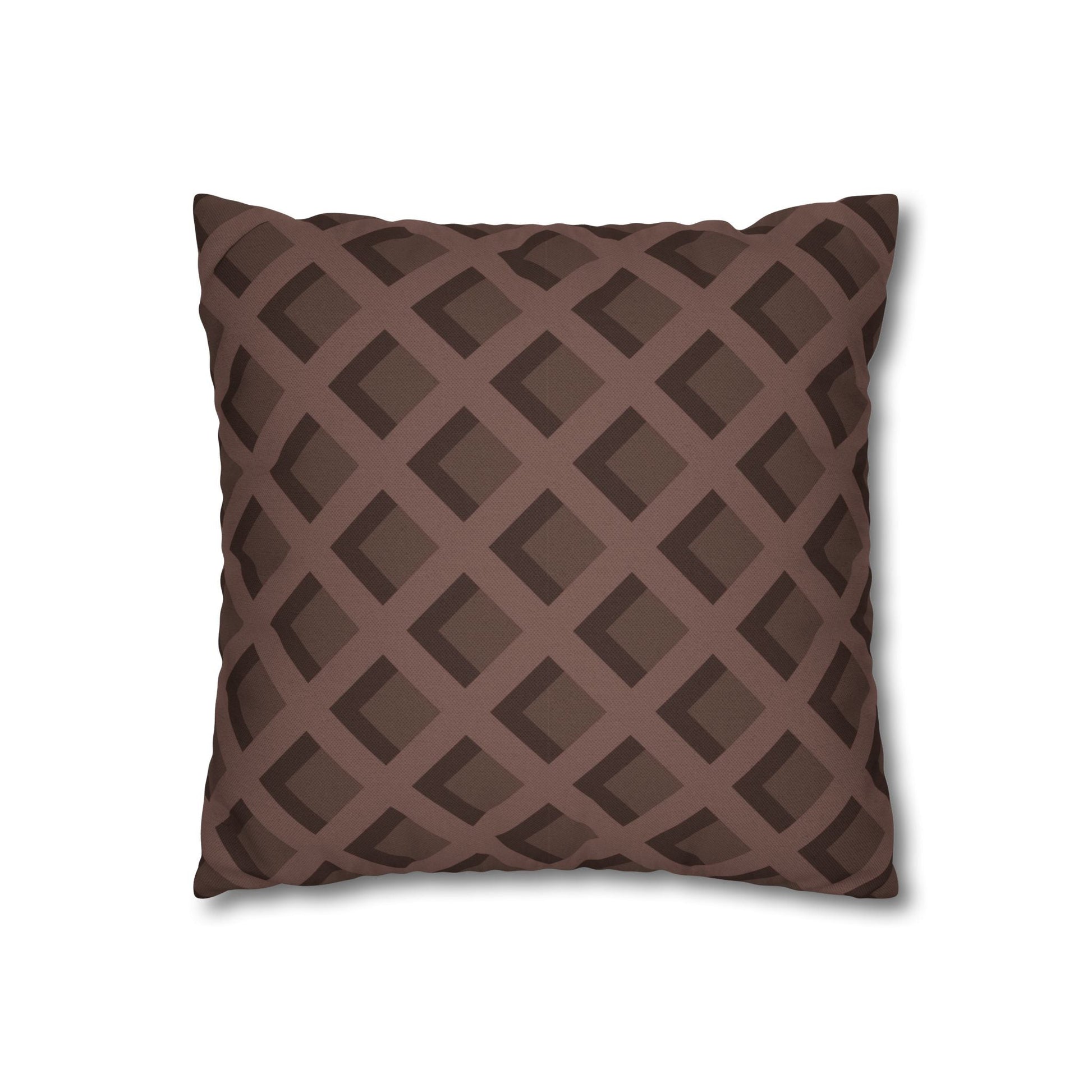 Brown Geometric Diamond Pillow, Artsulli - Art is Long, Life is Short, Home Decor, , , , , , , 