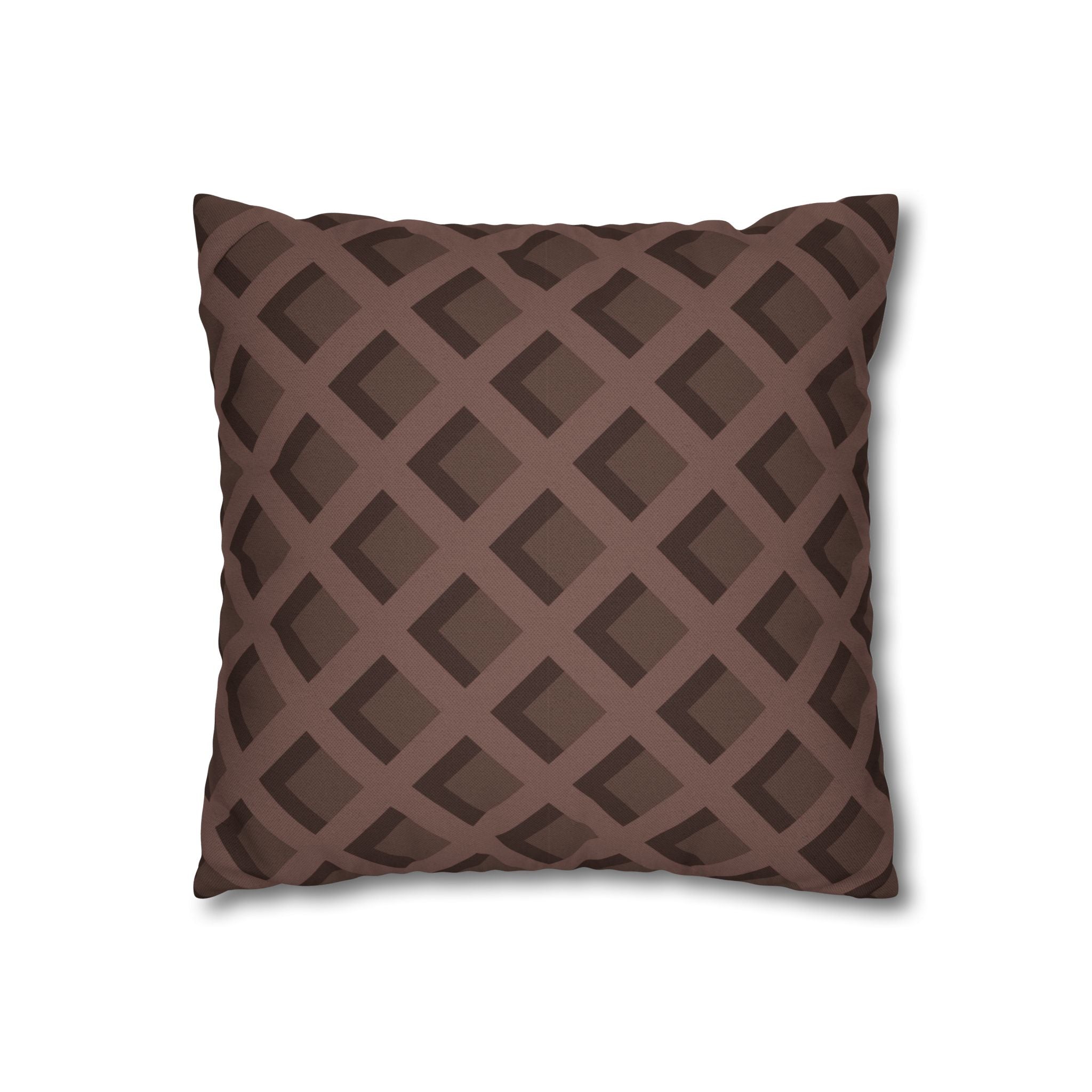 Brown Geometric Diamond Pillow, Artsulli - Art is Long, Life is Short, Home Decor, , , , , , , 