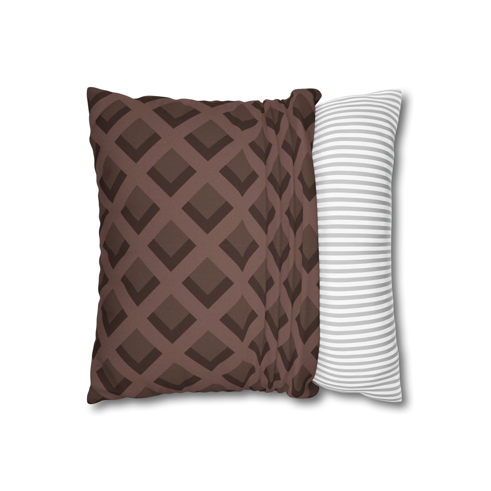 Brown Geometric Diamond Pillow, Artsulli - Art is Long, Life is Short, Home Decor, , , , , , , 