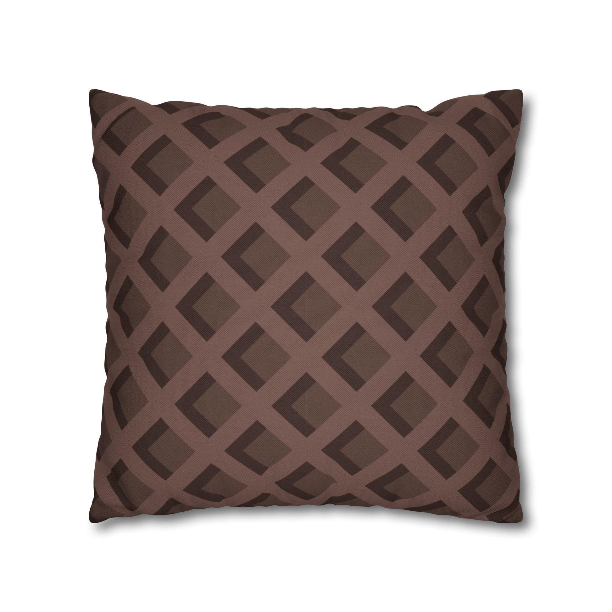 Brown Geometric Diamond Pillow, Artsulli - Art is Long, Life is Short, Home Decor, , , , , , , 