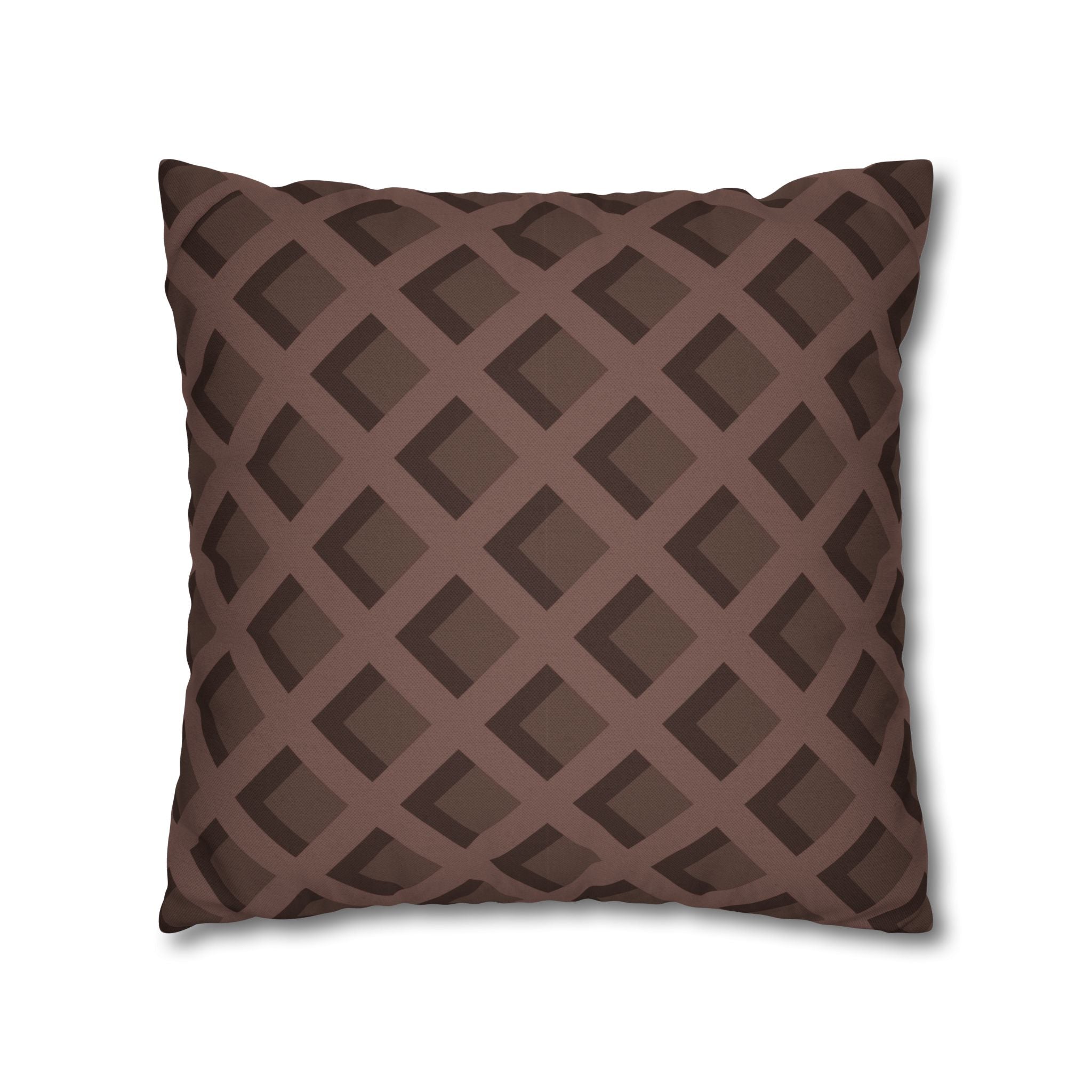 Brown Geometric Diamond Pillow, Artsulli - Art is Long, Life is Short, Home Decor, , , , , , , 