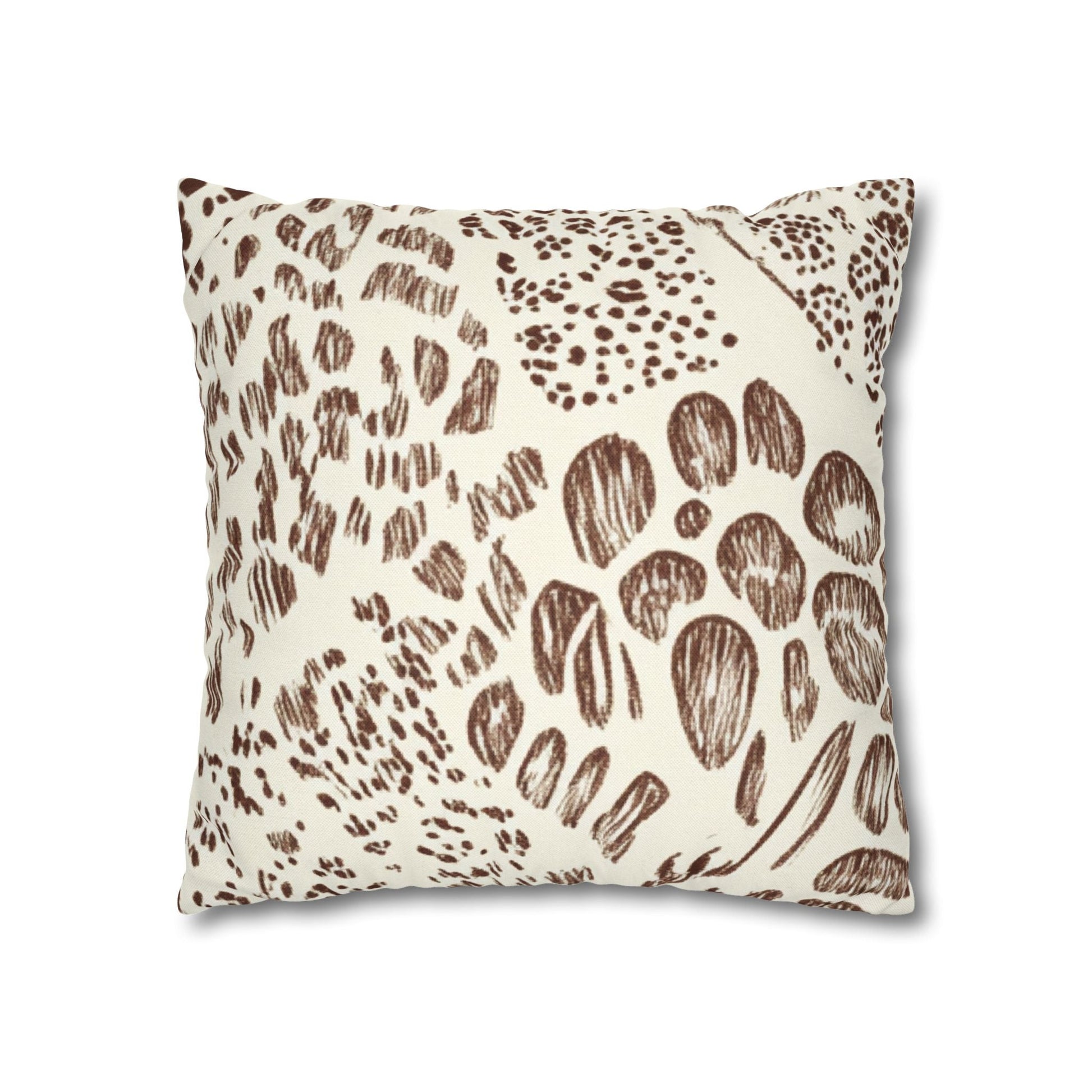 Brown Leopard Print Throw Pillow, Artsulli - Art is Long, Life is Short, Home Decor, , , , , , , 