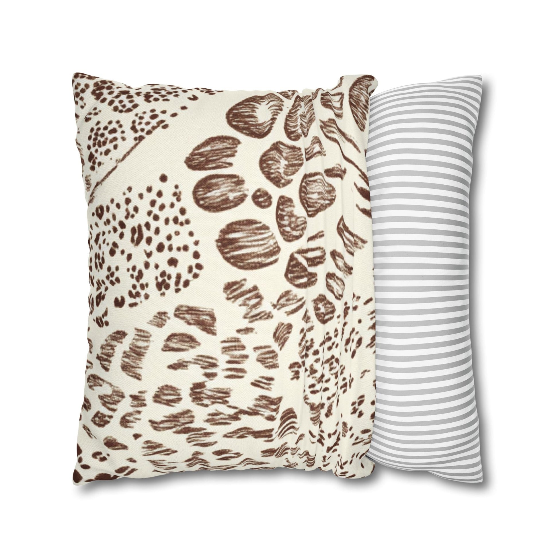 Brown Leopard Print Throw Pillow, Artsulli - Art is Long, Life is Short, Home Decor, , , , , , , 