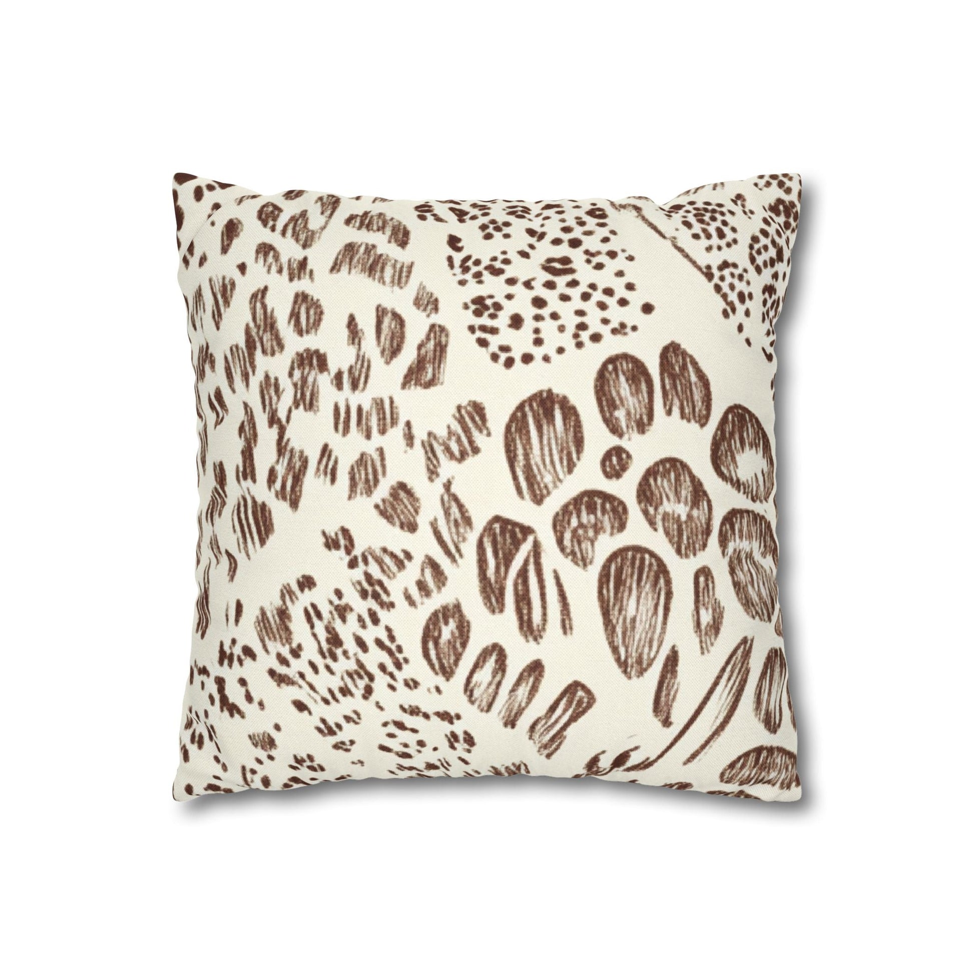 Brown Leopard Print Throw Pillow, Artsulli - Art is Long, Life is Short, Home Decor, , , , , , , 