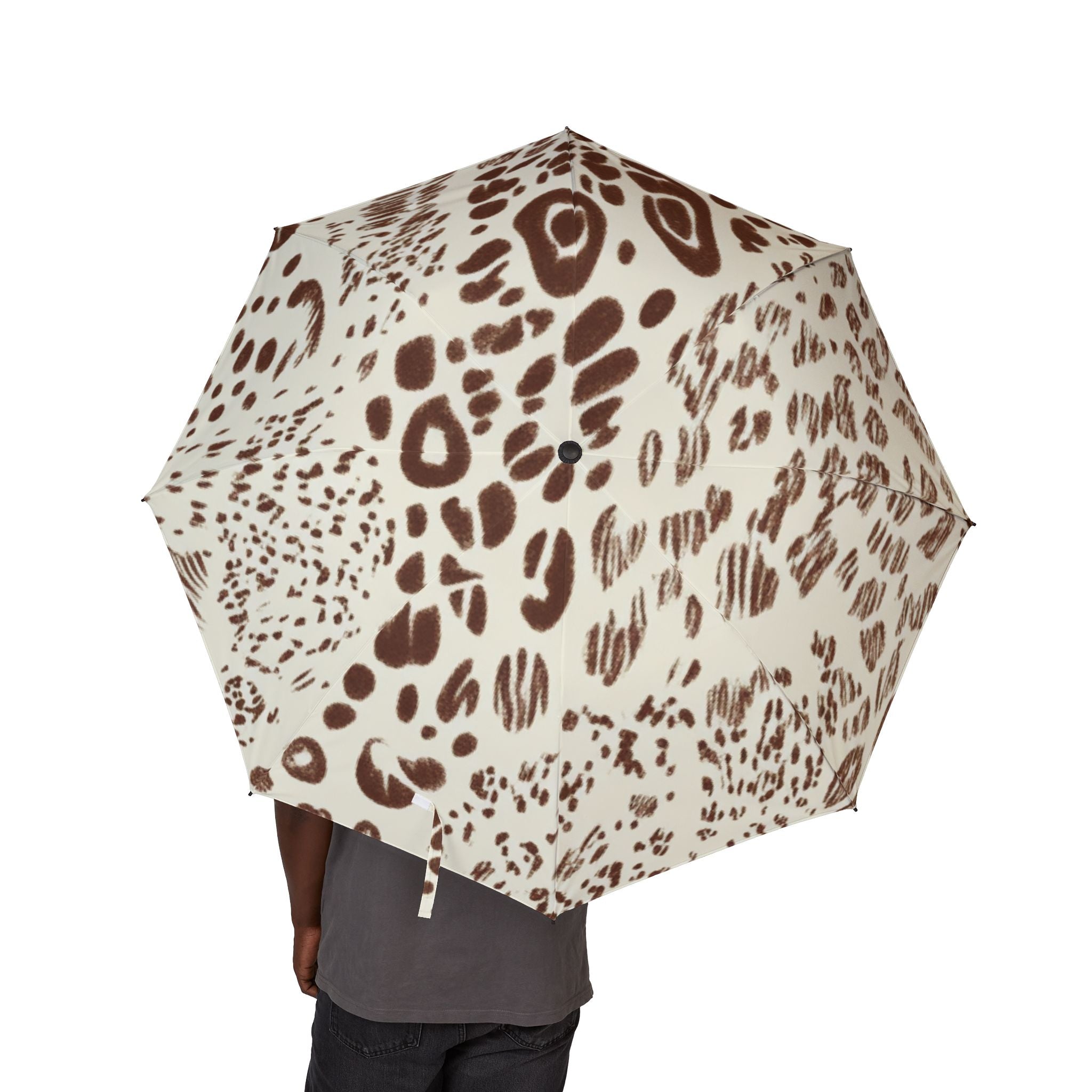 Brown Leopard Print Umbrella, Artsulli - Art is Long, Life is Short, Accessories, , , , , , , 