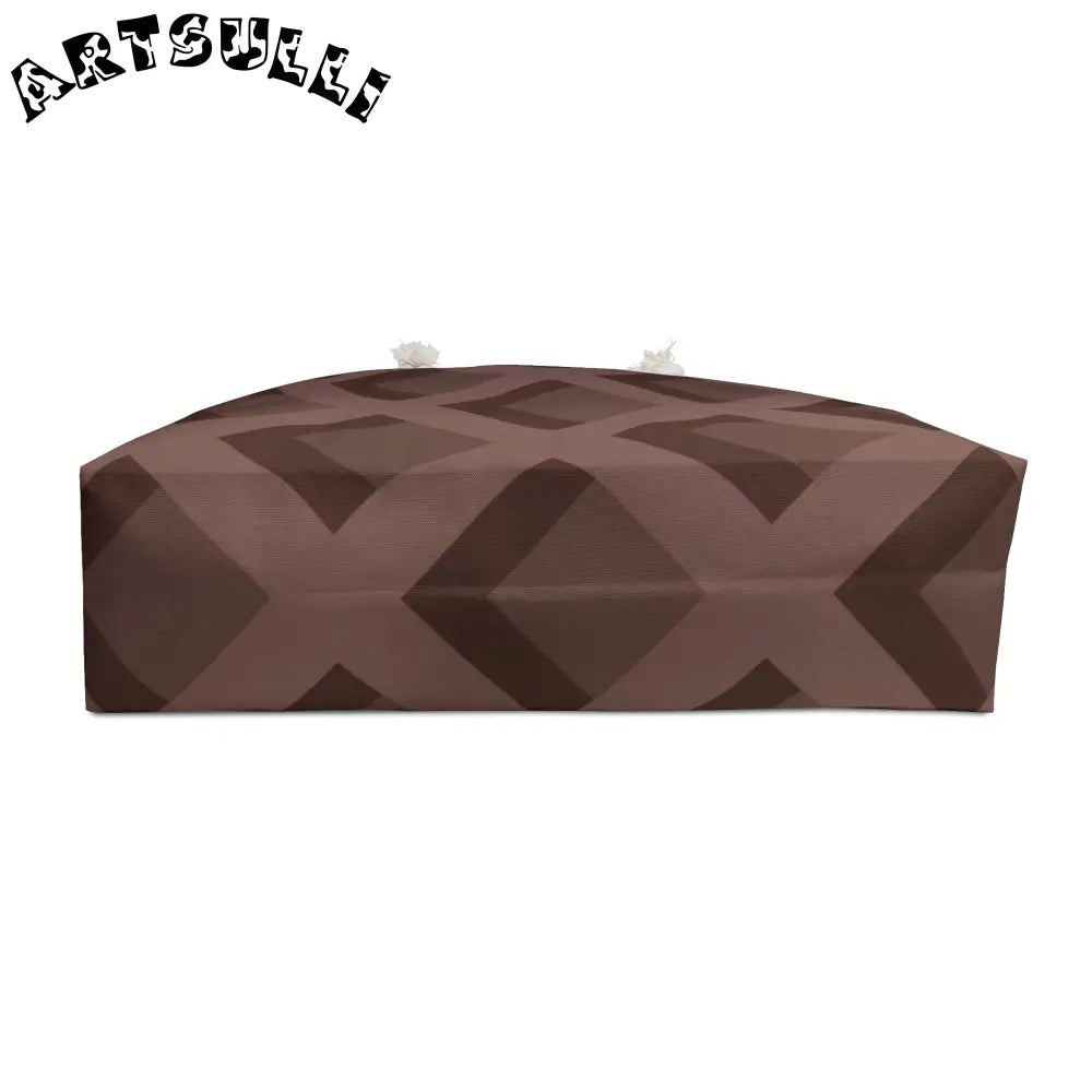 Brown Patterned Weekender Tote, Artsulli - Art is Long, Life is Short, Bags, , , , , , , 