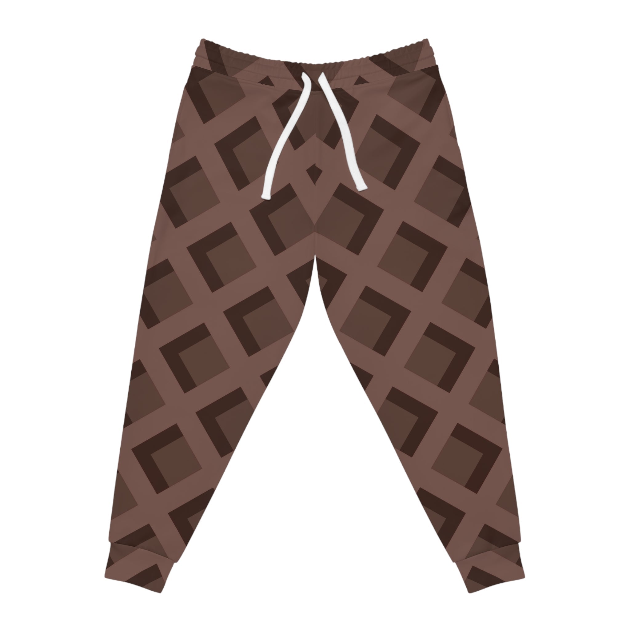 Printify Brown Waffle Pattern Joggers 2025