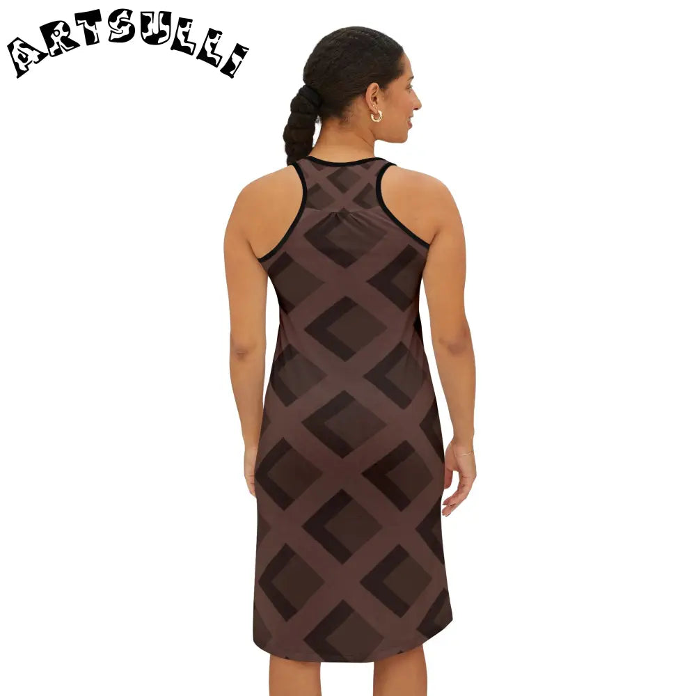 JAKKOUTTHEBXX Brown Waffle Tank Dress 2025
