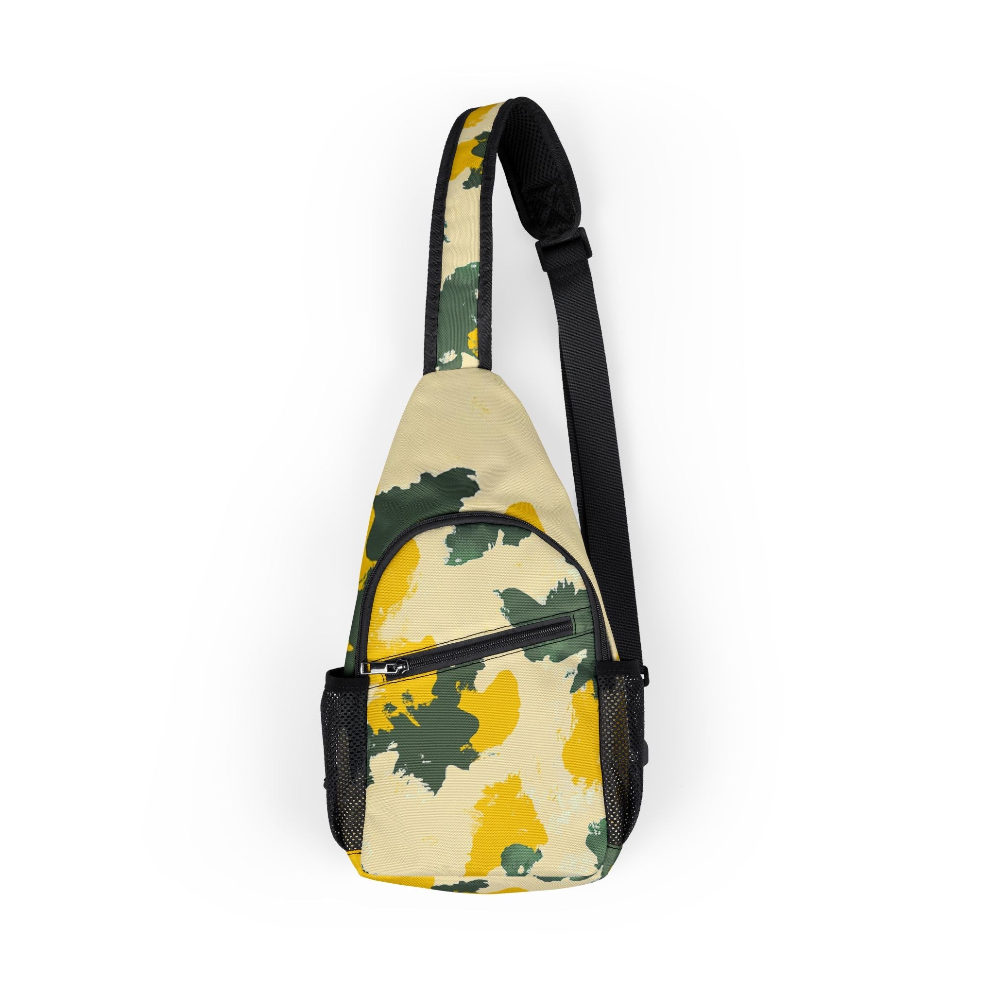 Brushstroke Camouflage Nylon Chest Bag, Artsulli - Art is Long, Life is Short, Bags, Size, One size, , , , , 17448168783895474436