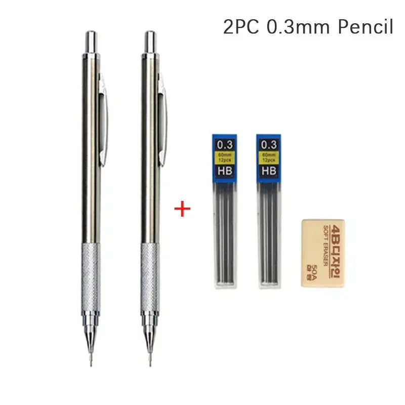 Buy The Best By Artsulli - Art is Long Life Short - 0.3 0.5 0.7 0.9 1.3 2.0mm Mechanical Pencil Set Full Metal Drawing Painting Automatic