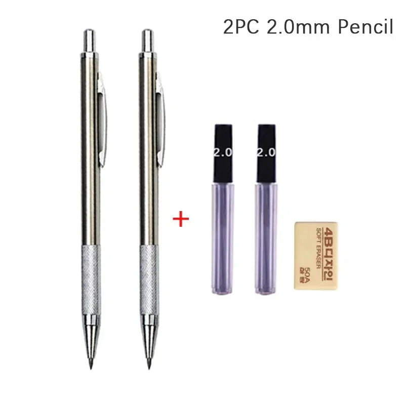 Buy The Best By Artsulli - Art is Long Life Short - 0.3 0.5 0.7 0.9 1.3 2.0mm Mechanical Pencil Set Full Metal Drawing Painting Automatic